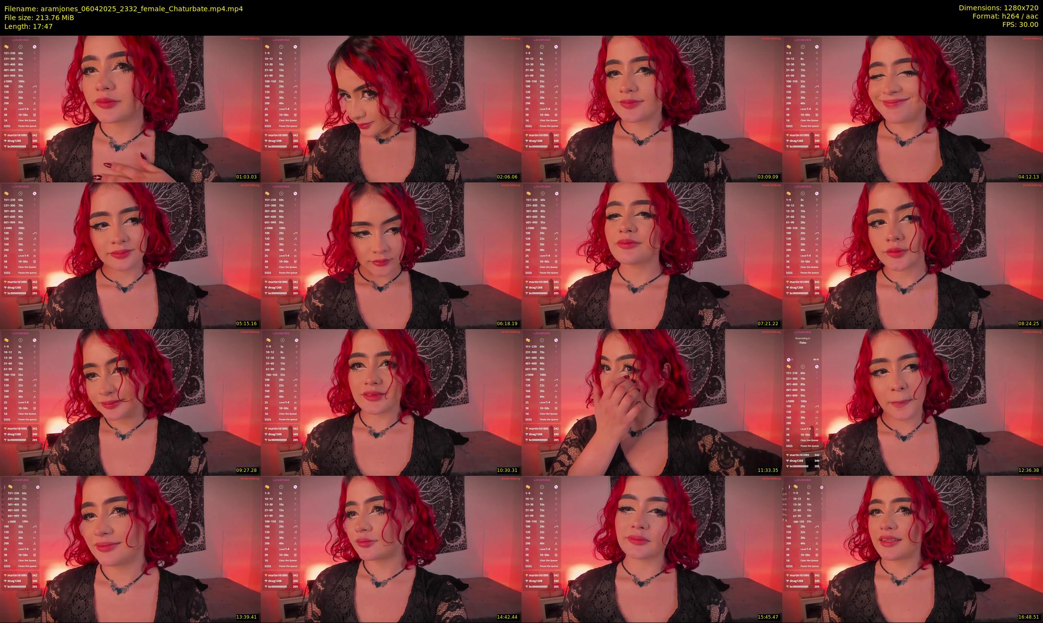aramjones — 18 minute Chaturbate female cam show recording, 720p, Apr 6, 2025
