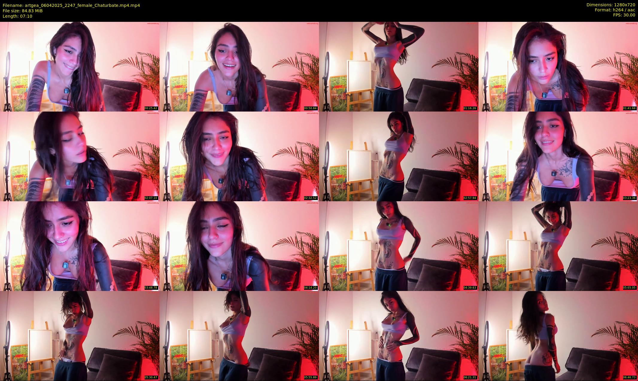 artgea — 8 minute Chaturbate female cam show recording, 720p, Apr 6, 2025