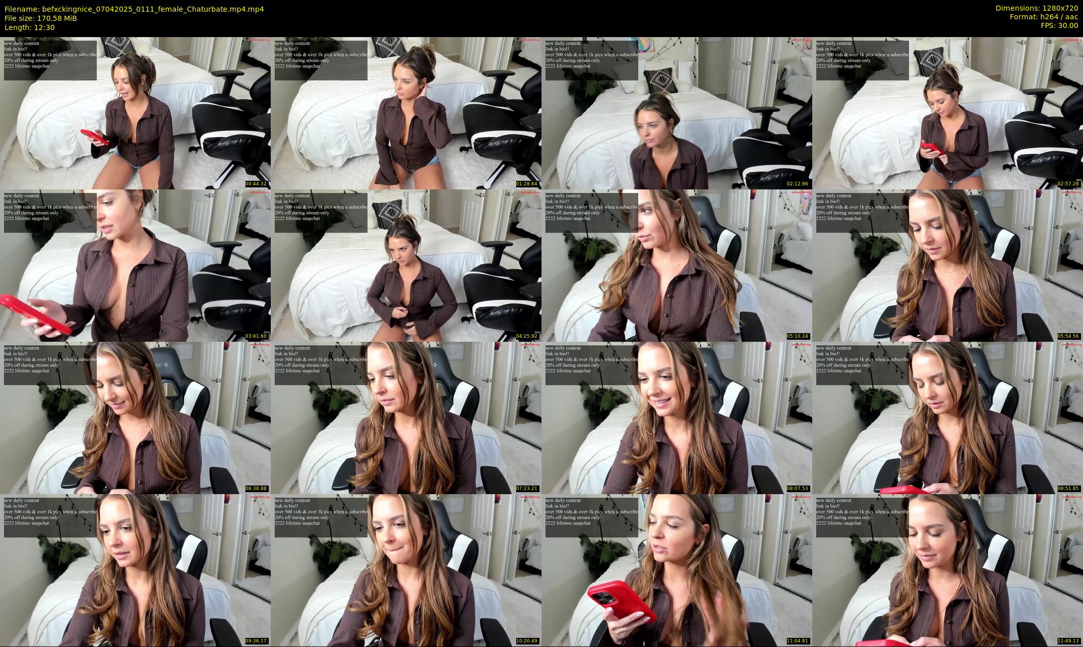 befxckingnice — 13 minute Chaturbate female cam show recording, 720p, Apr 7, 2025