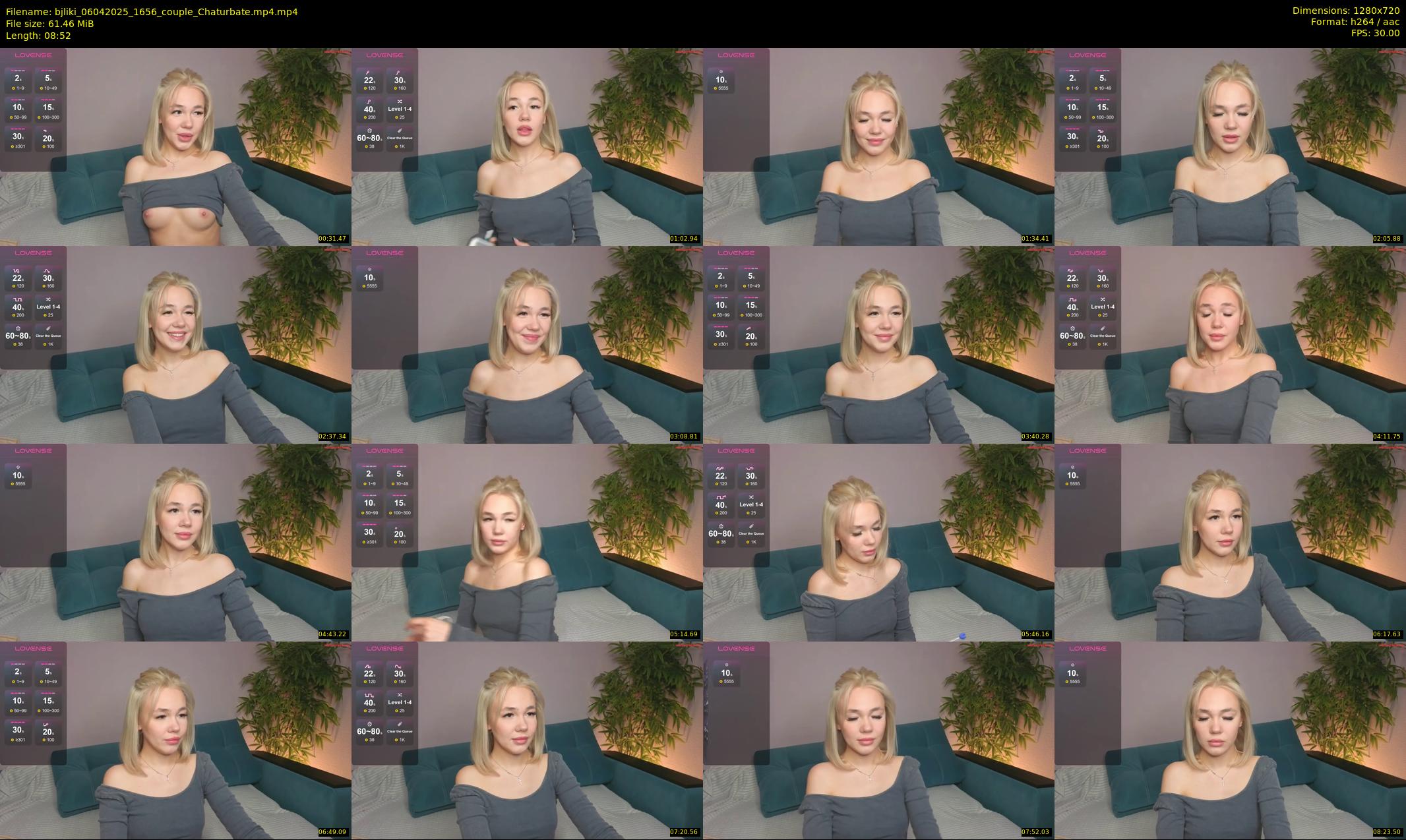 bjliki — 9 minute Chaturbate couple cam show recording, 720p, Apr 6, 2025