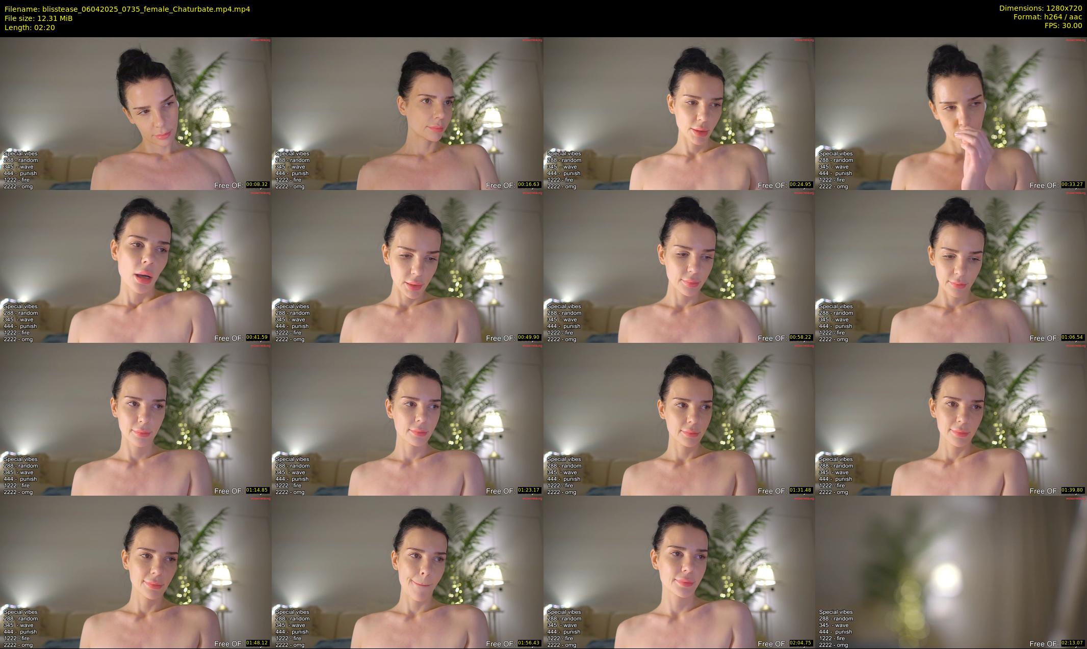 blisstease — 3 minute Chaturbate female cam show recording, 720p, Apr 6, 2025
