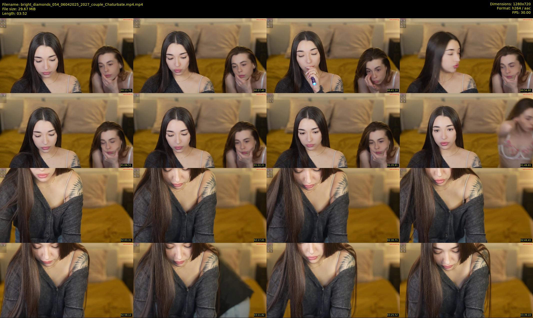 bright_diamonds_054 — 4 minute Chaturbate couple cam show recording, 720p, Apr 6, 2025