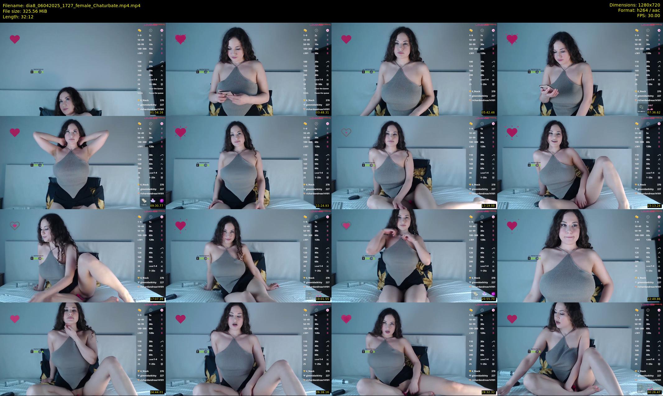 dia8 — 33 minute Chaturbate female cam show recording, 720p, Apr 6, 2025