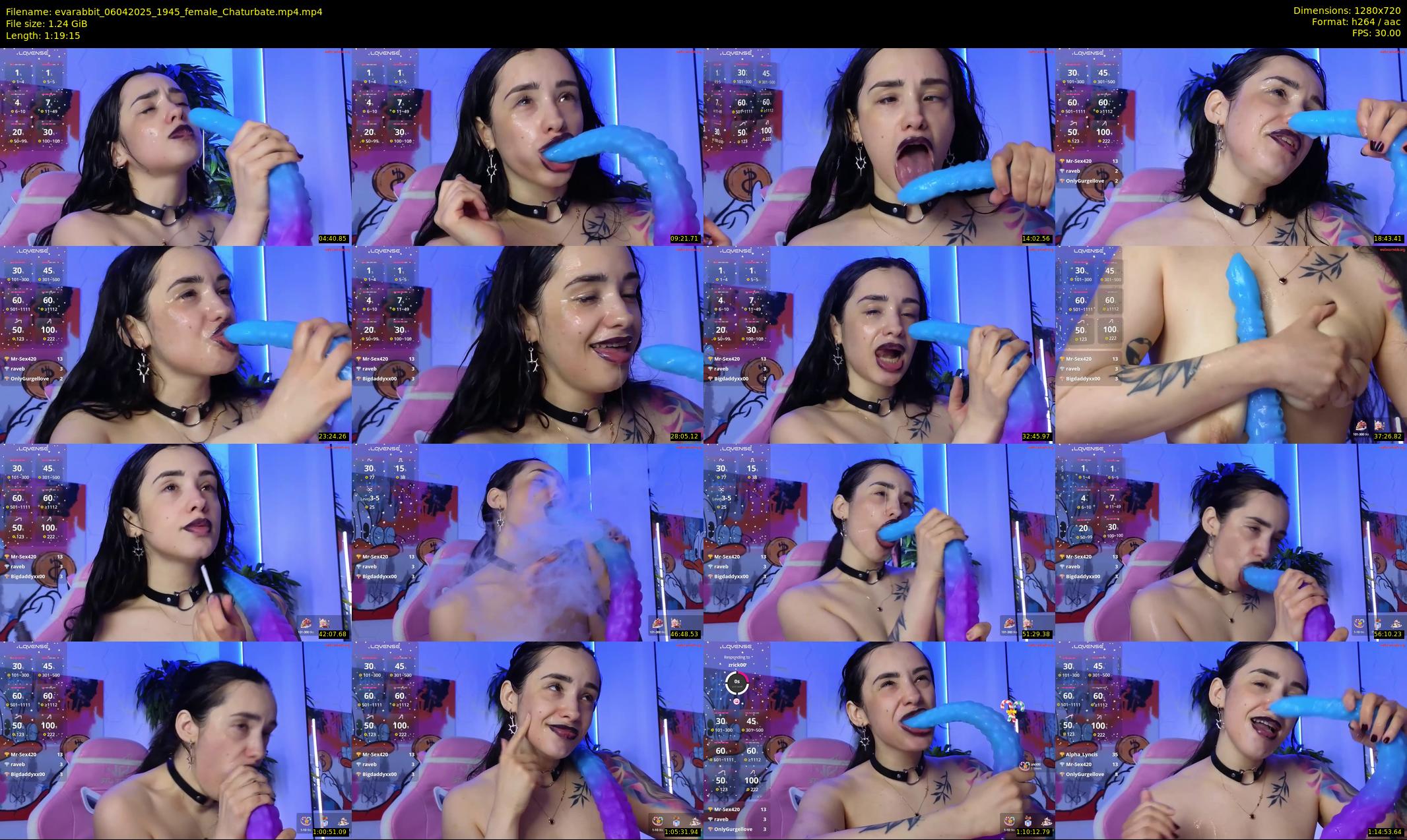 evarabbit — 80 minute Chaturbate female cam show recording, 720p, Apr 6, 2025
