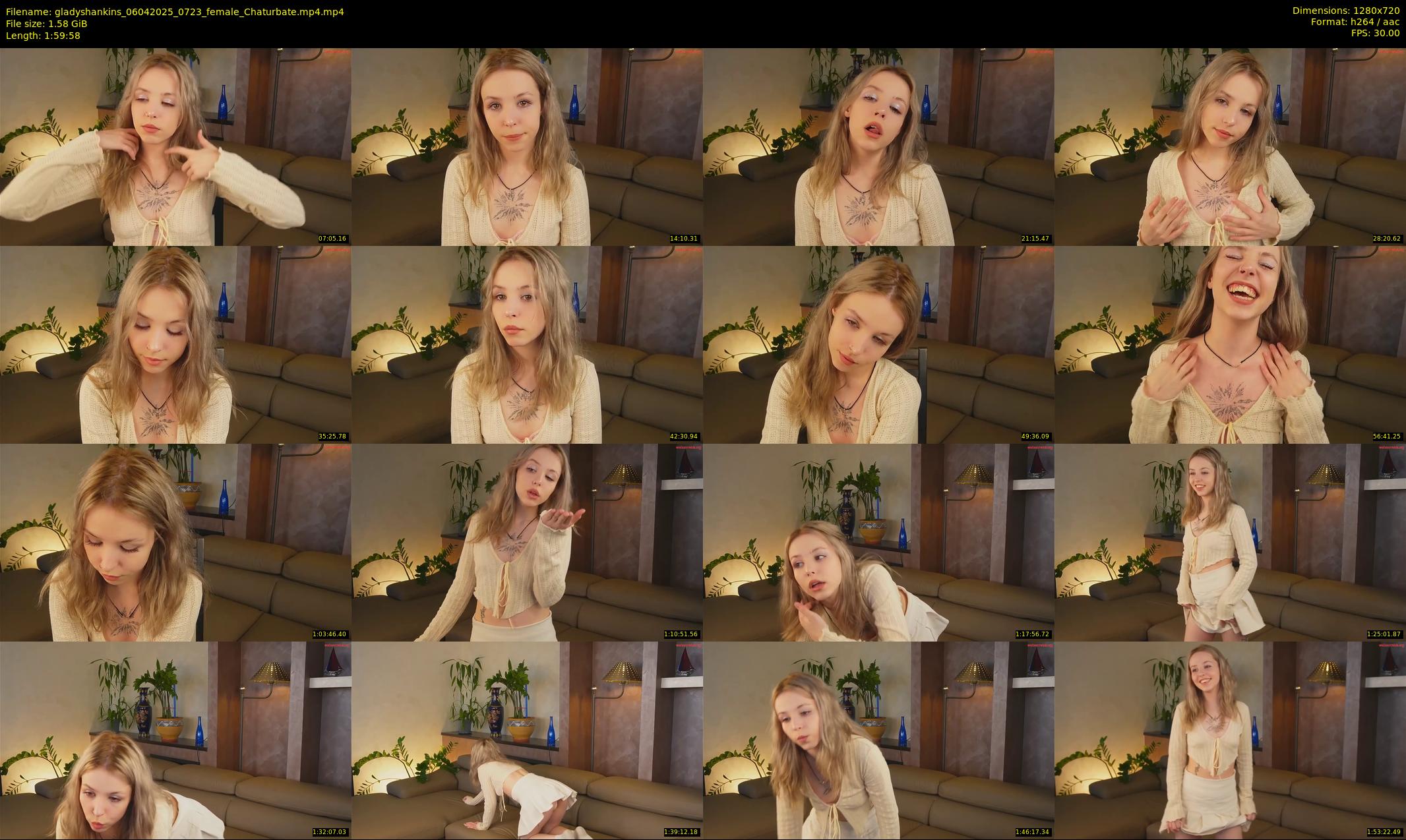 gladyshankins — 120 minute Chaturbate female cam show recording, 720p, Apr 6, 2025