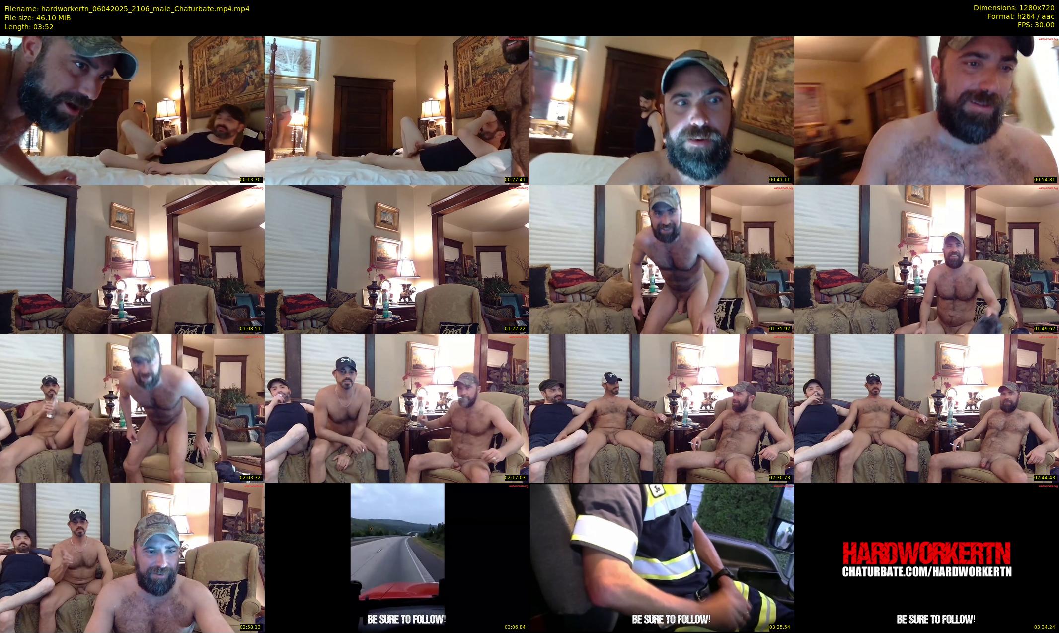 hardworkertn — 4 minute Chaturbate male cam show recording, 720p, Apr 6, 2025