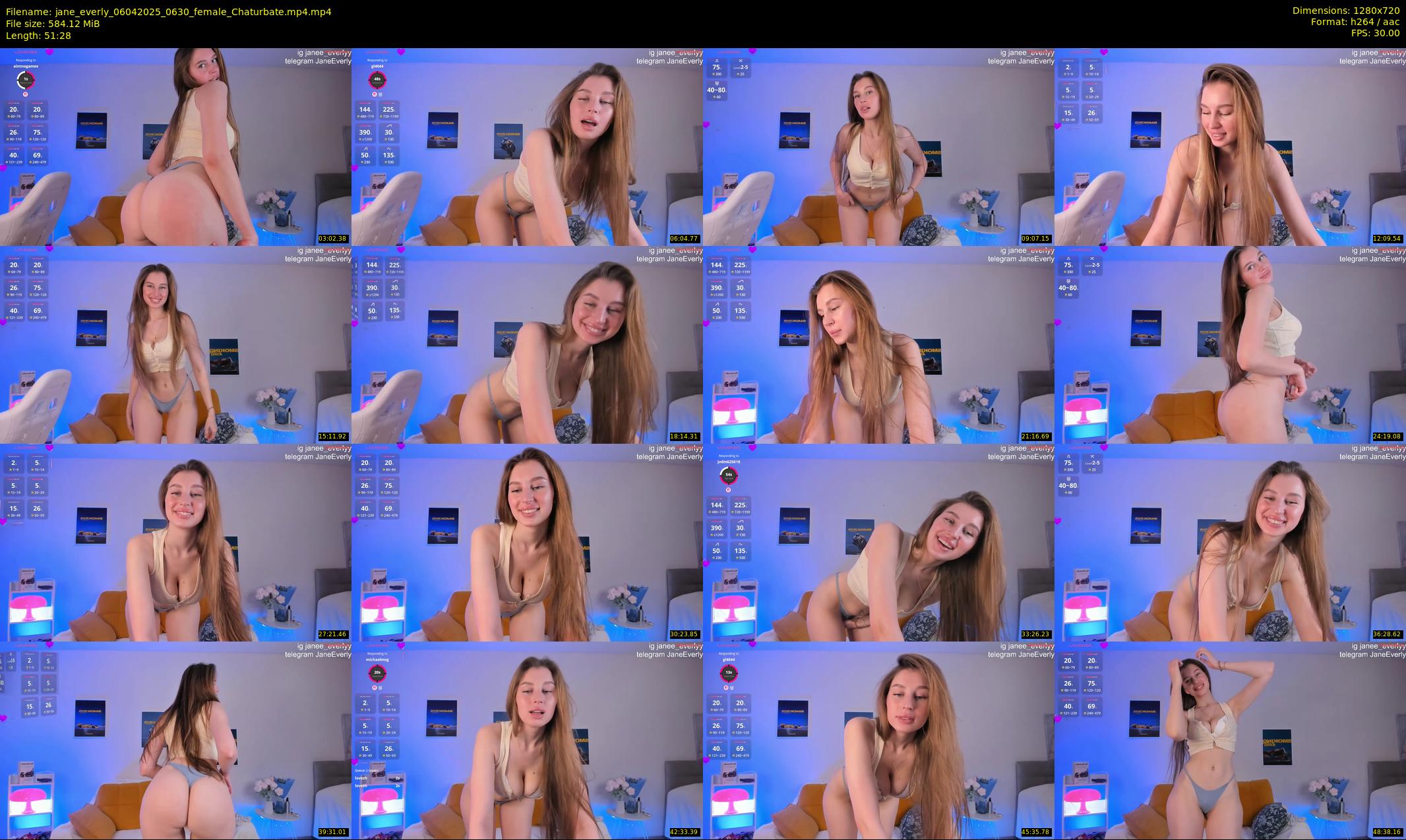 jane_everly — 52 minute Chaturbate female cam show recording, 720p, Apr 6, 2025