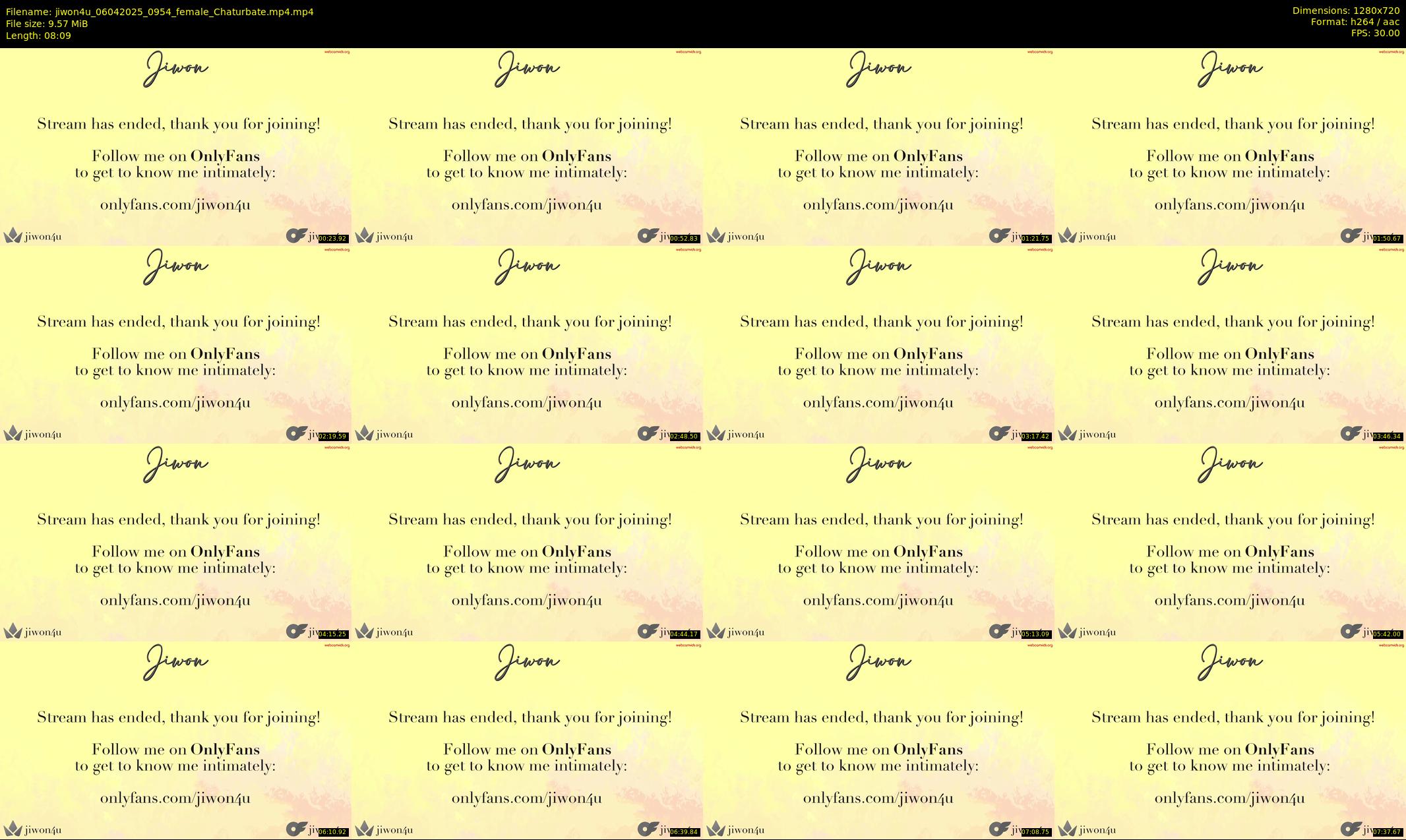 jiwon4u — 9 minute Chaturbate female cam show recording, 720p, Apr 6, 2025