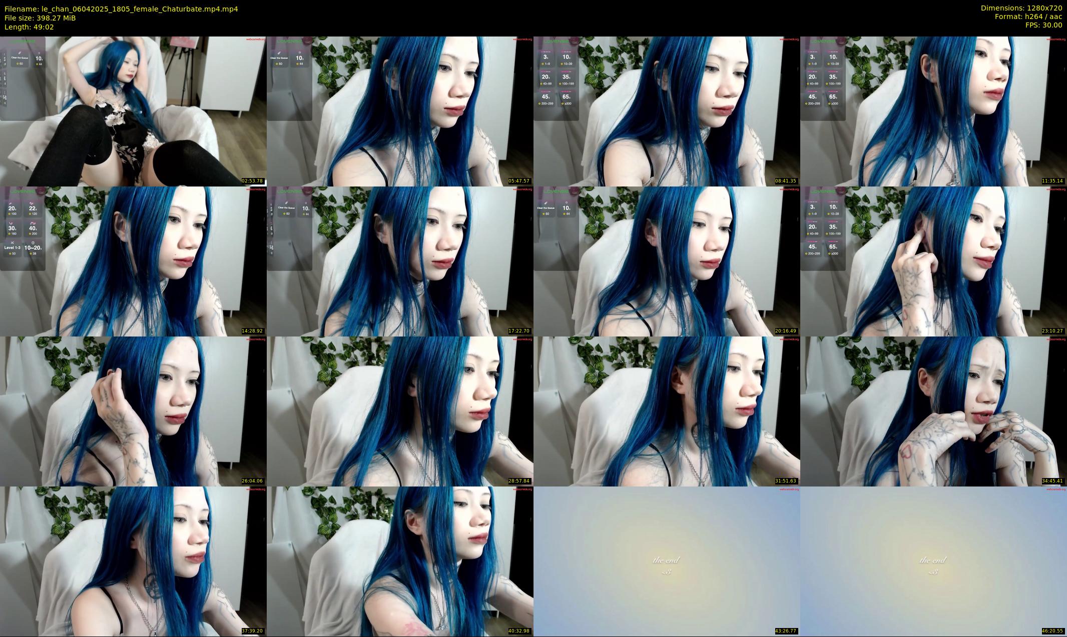 le_chan — 50 minute Chaturbate female cam show recording, 720p, Apr 6, 2025