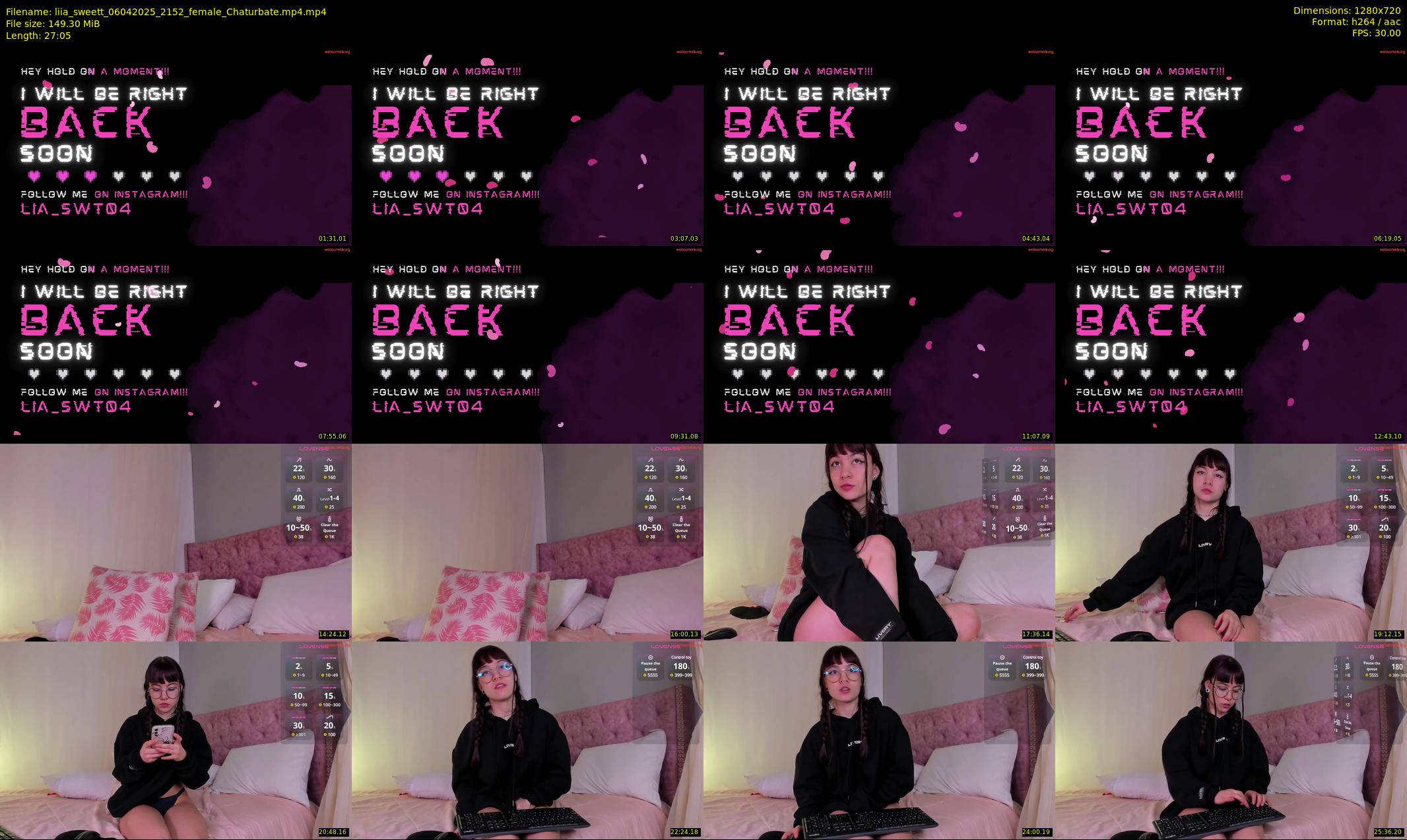 liia_sweett — 28 minute Chaturbate female cam show recording, 720p, Apr 6, 2025