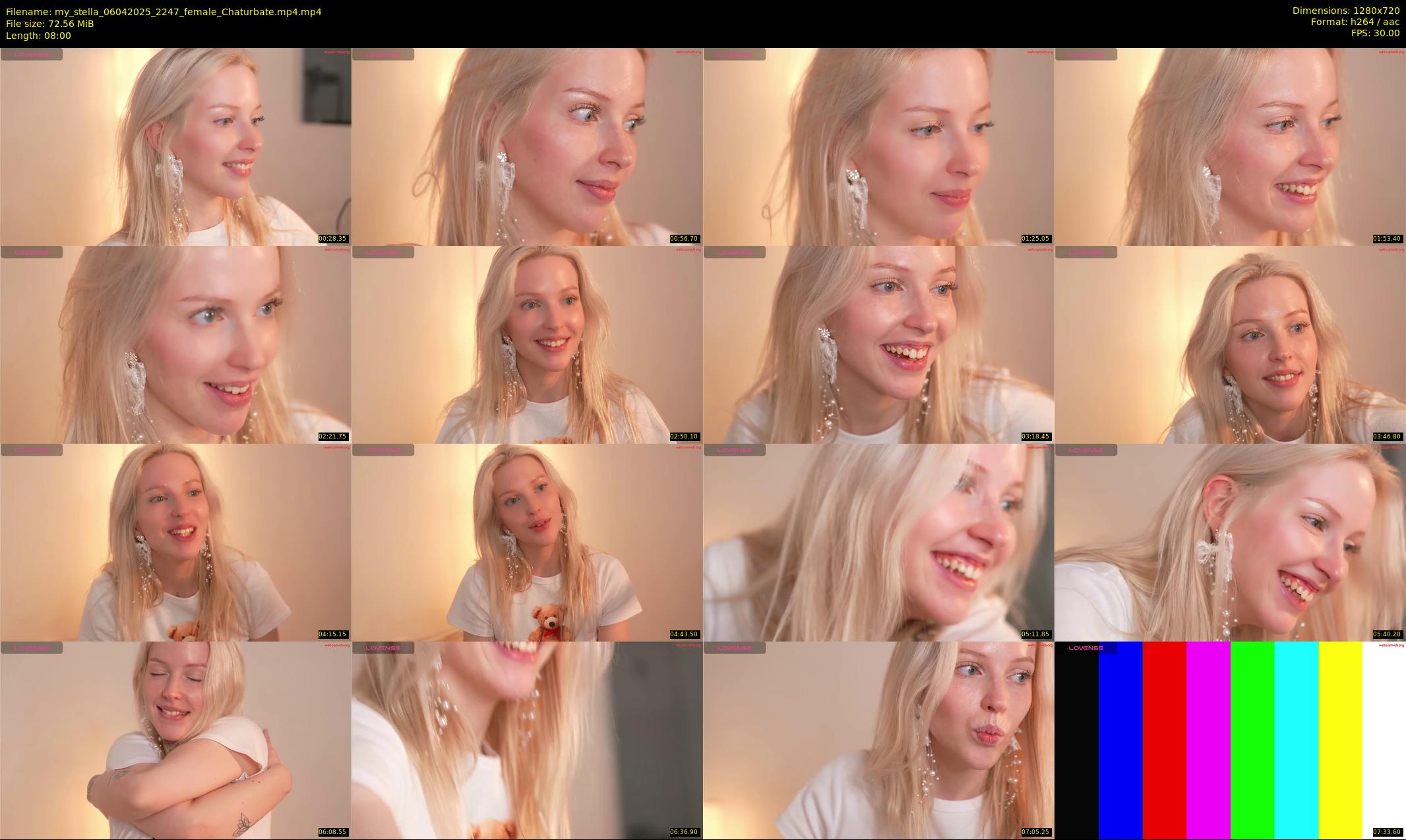 my_stella — 8 minute Chaturbate female cam show recording, 720p, Apr 6, 2025