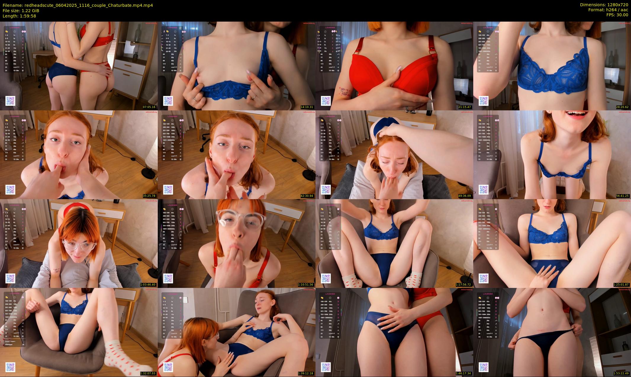 redheadscute — 120 minute Chaturbate couple cam show recording, 720p, Apr 6, 2025