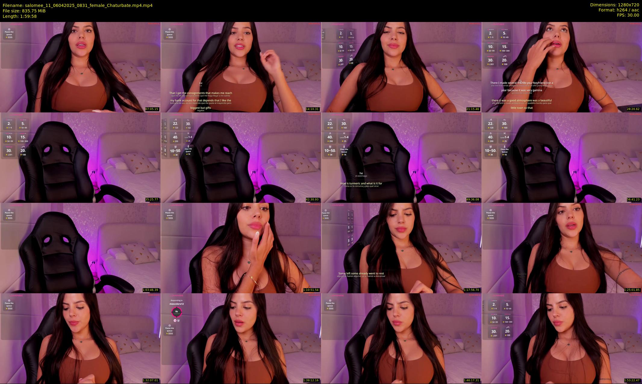 salomee_11 — 120 minute Chaturbate female cam show recording, 720p, Apr 6, 2025