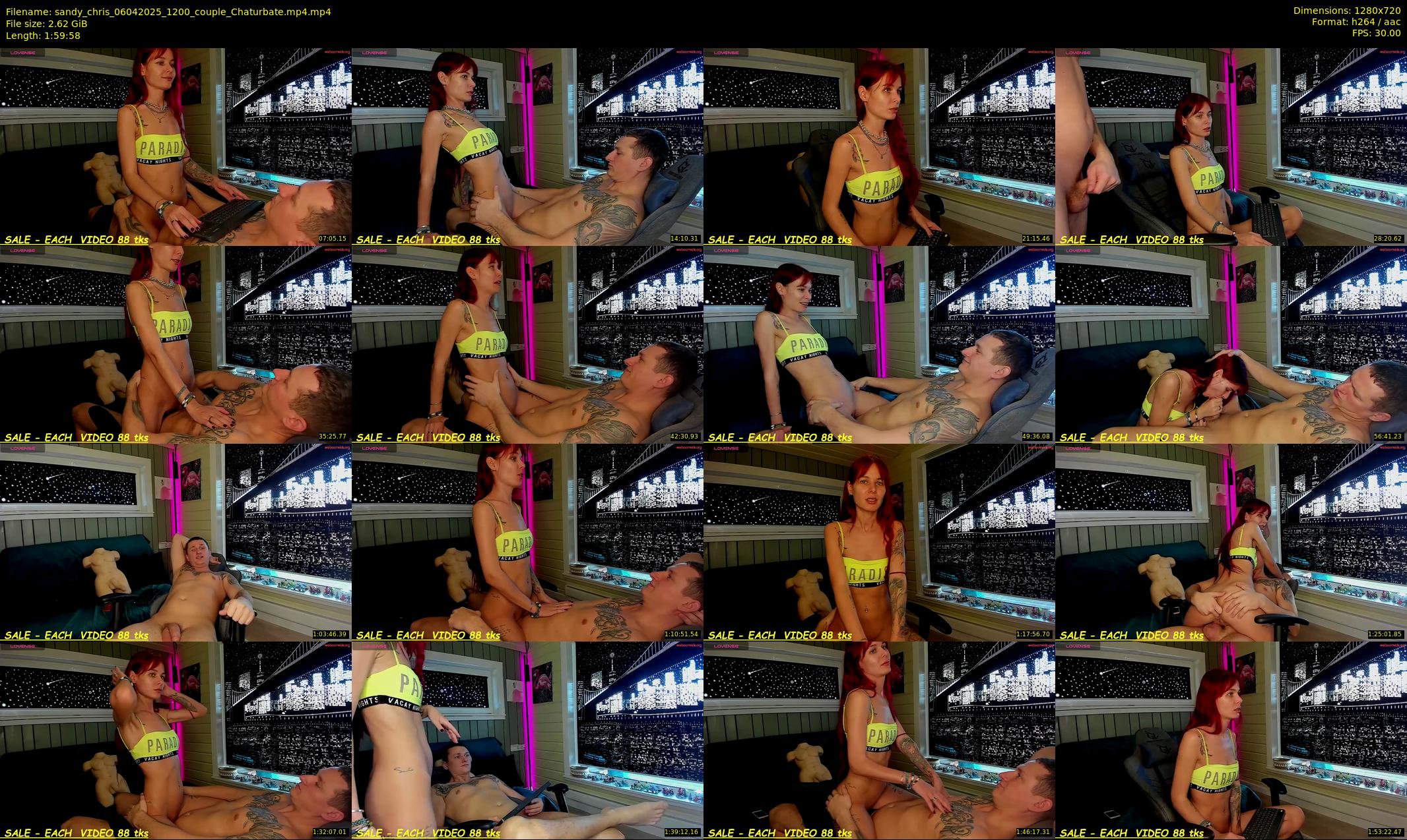 sandy_chris — 120 minute Chaturbate couple cam show recording, 720p, Apr 6, 2025