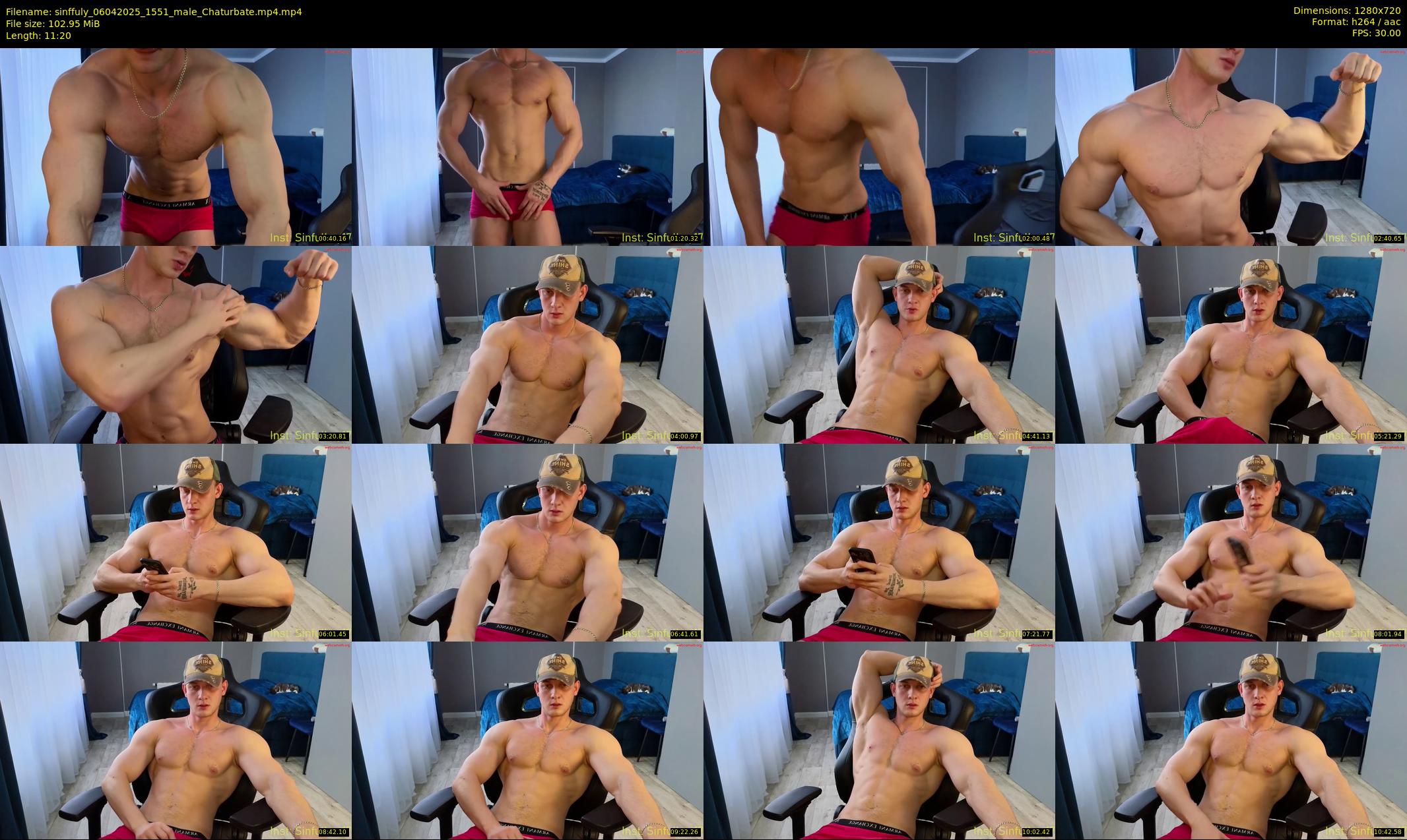 sinffuly — 12 minute Chaturbate male cam show recording, 720p, Apr 6, 2025
