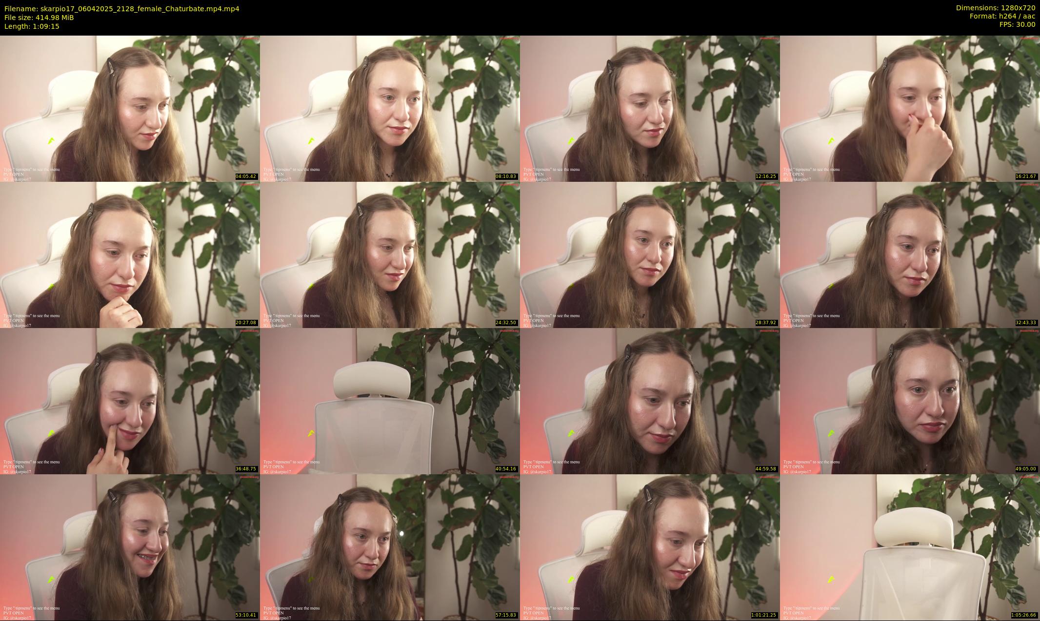 skarpio17 — 70 minute Chaturbate female cam show recording, 720p, Apr 6, 2025