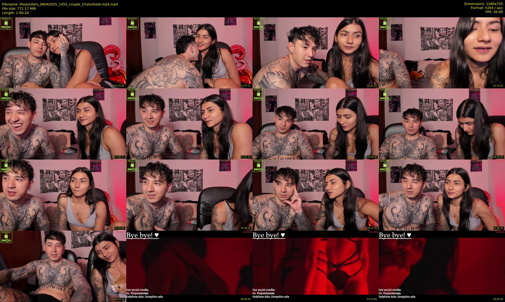 thejoestars — 61 minute Chaturbate couple cam show recording, 720p, Apr 6, 2025