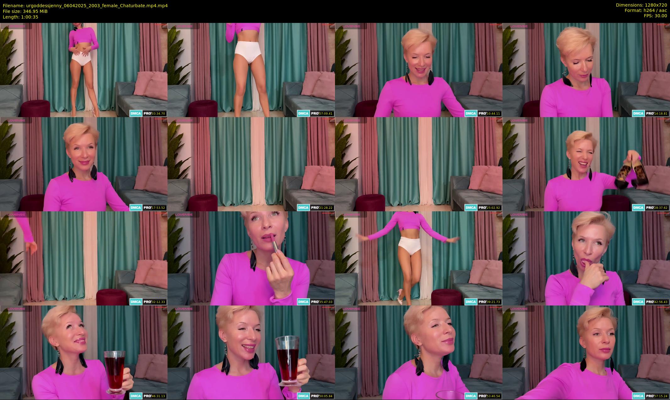 urgoddessjenny — 61 minute Chaturbate female cam show recording, 720p, Apr 6, 2025