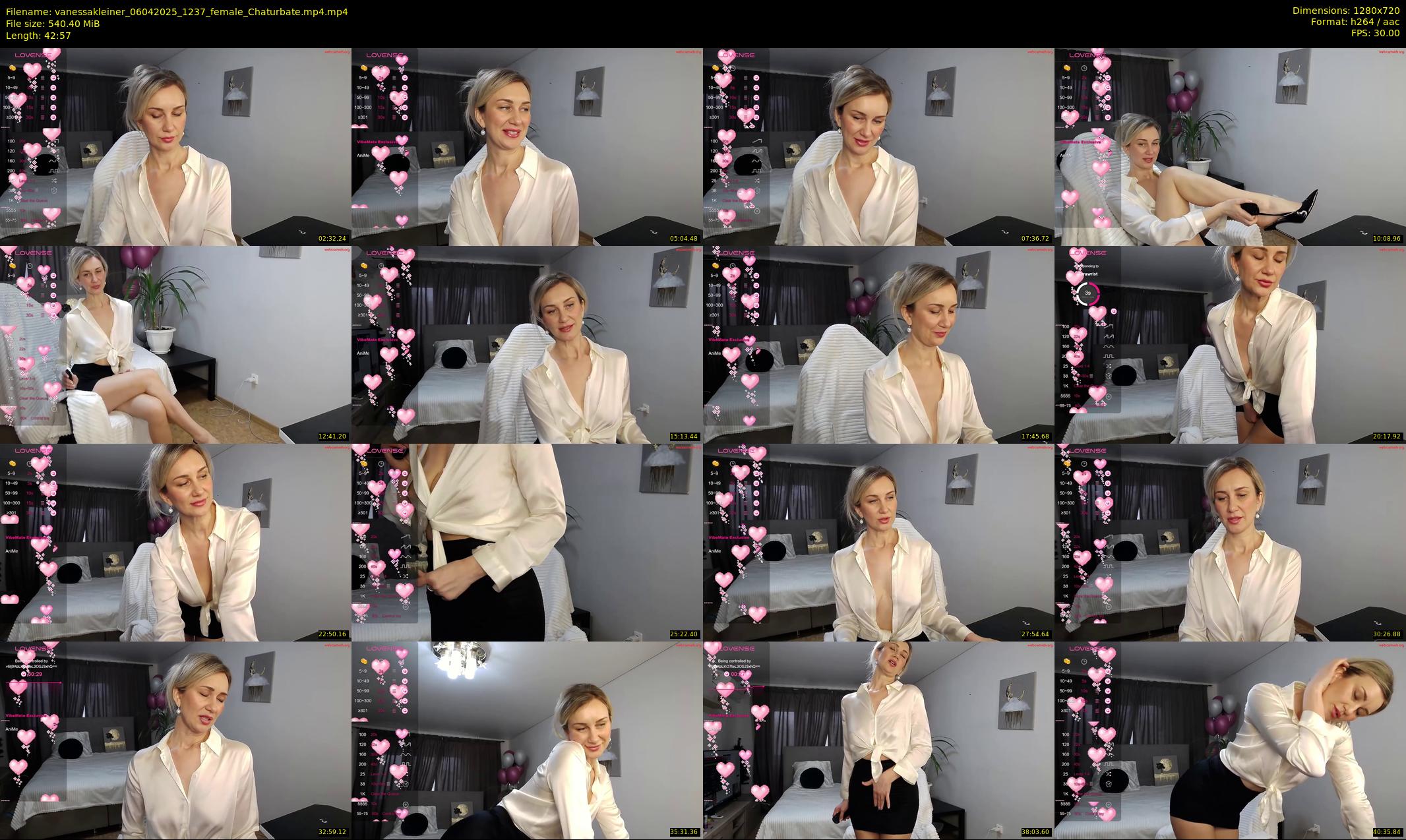 vanessakleiner — 43 minute Chaturbate female cam show recording, 720p, Apr 6, 2025