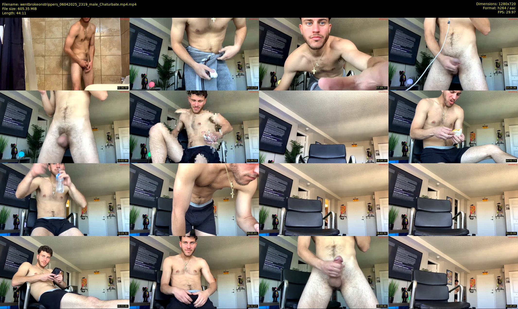 wentbrokeonstrippers — 45 minute Chaturbate male cam show recording, 720p, Apr 6, 2025