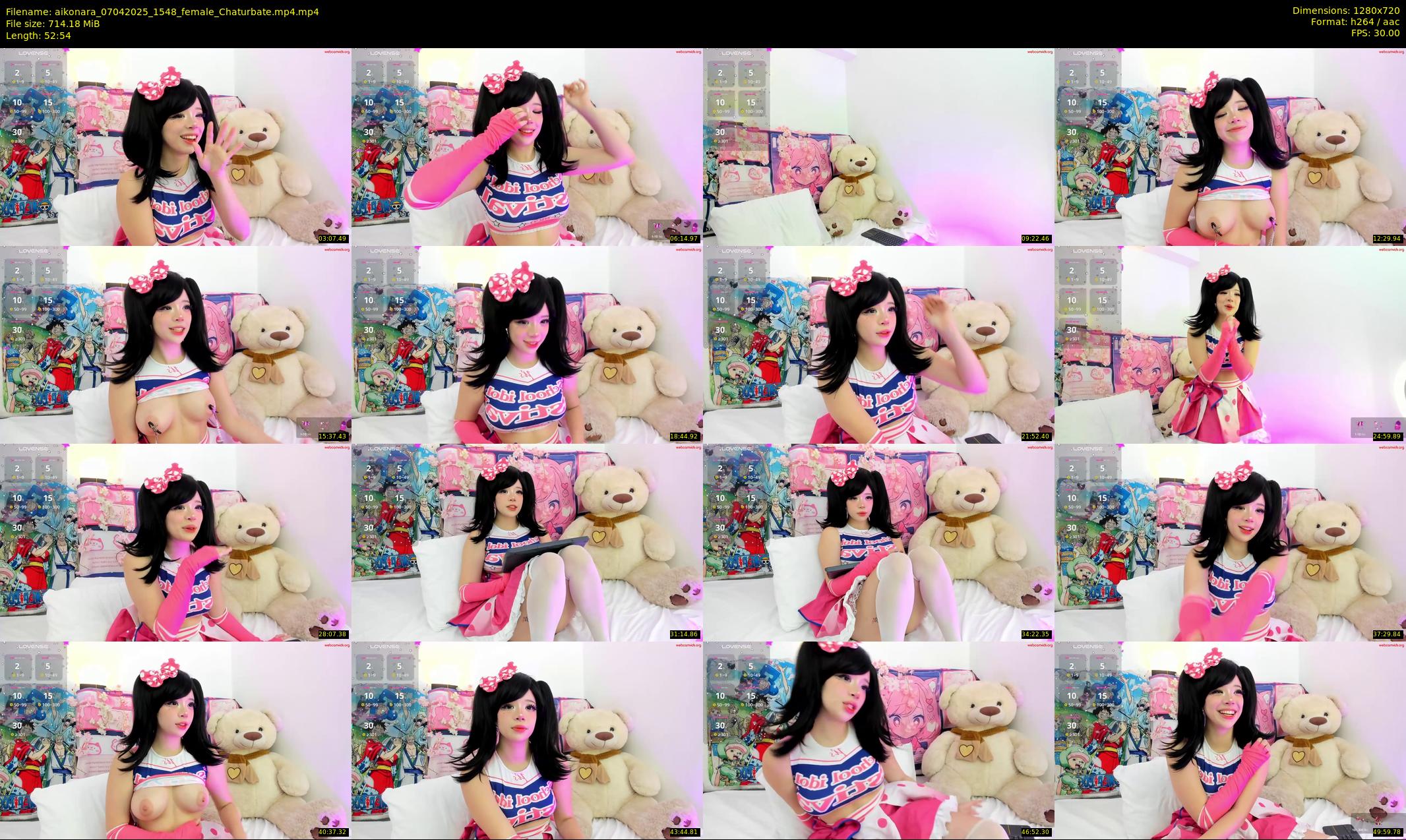 aikonara — 53 minute Chaturbate female cam show recording, 720p, Apr 7, 2025
