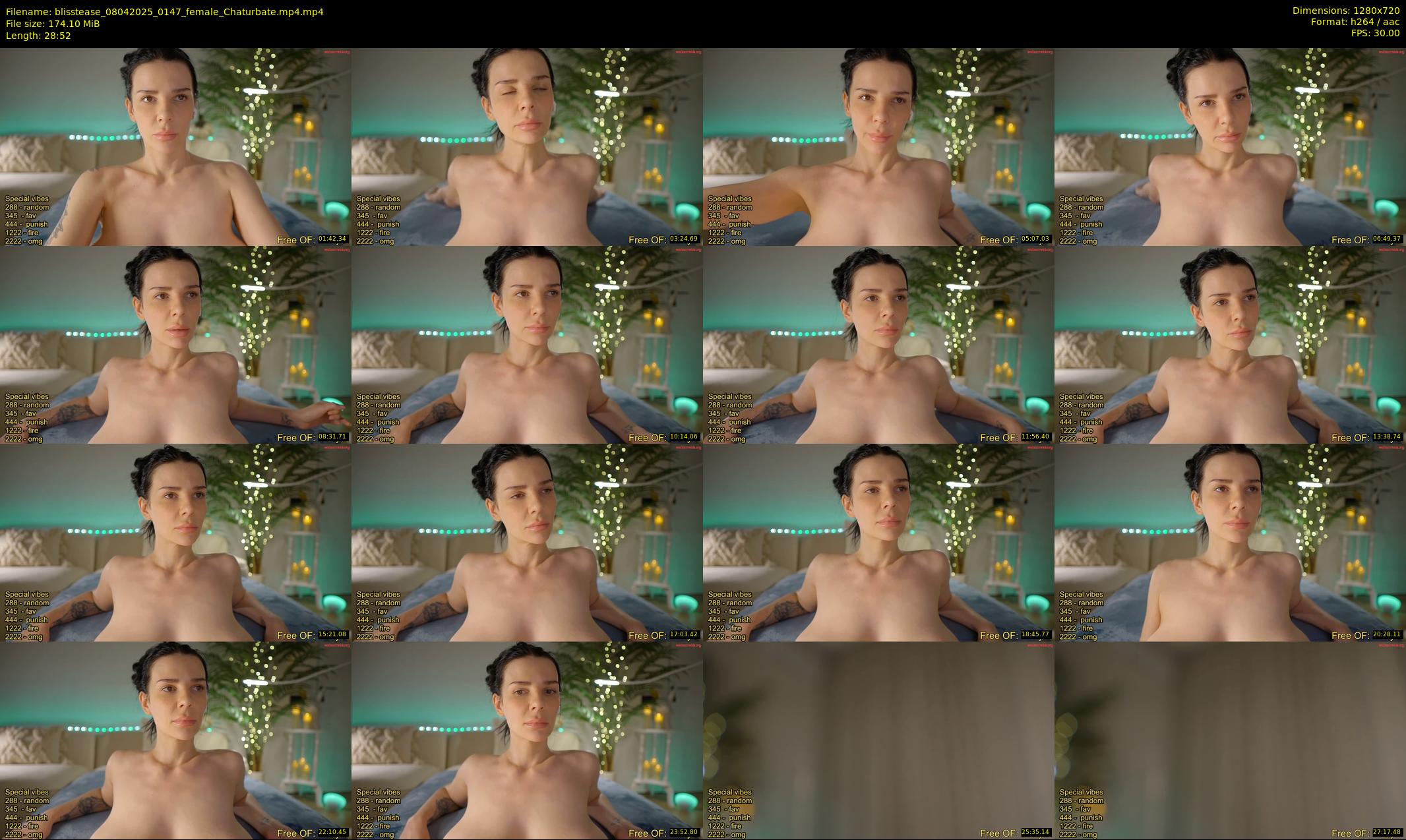 blisstease — 29 minute Chaturbate female cam show recording, 720p, Apr 8, 2025