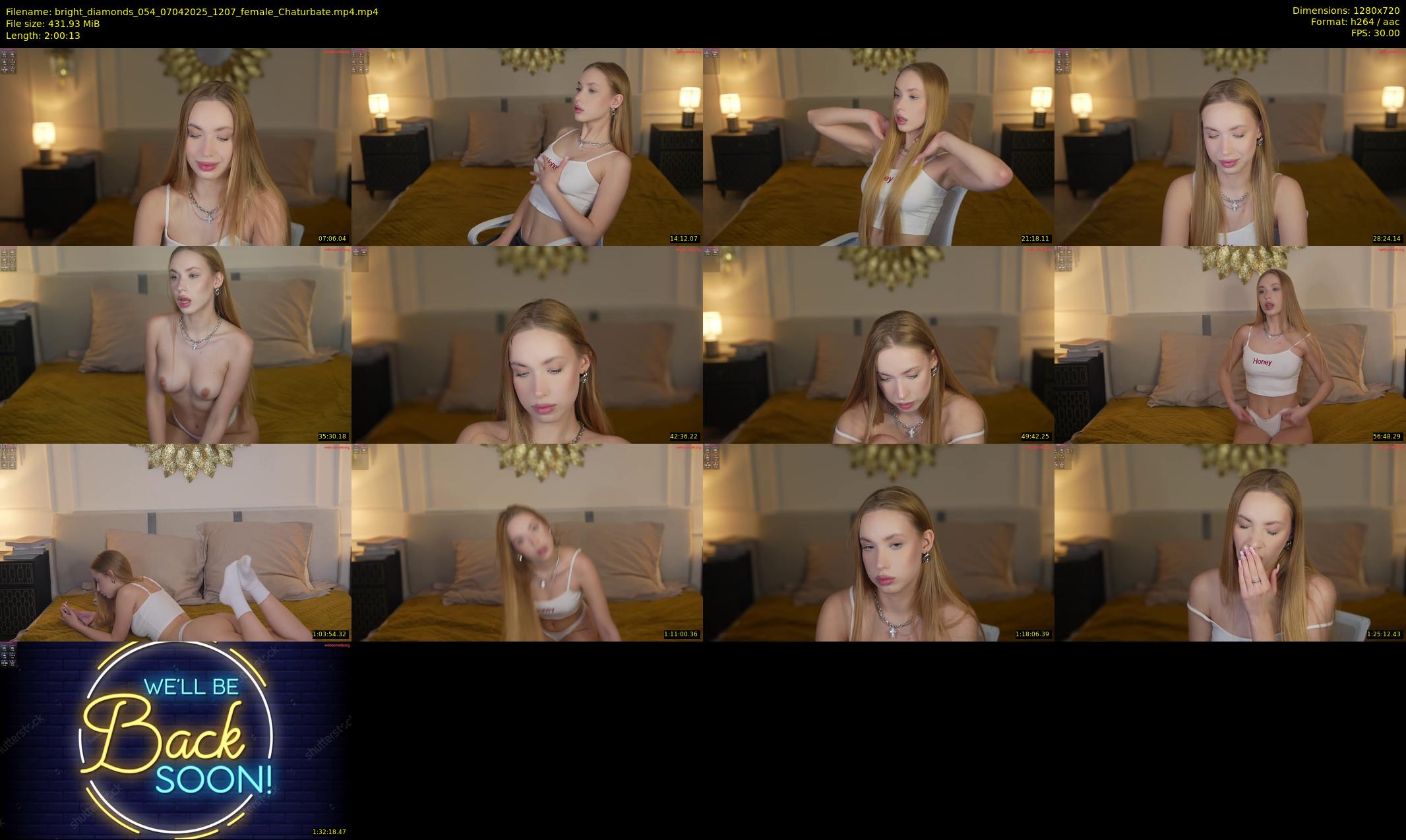 bright_diamonds_054 — 121 minute Chaturbate couple cam show recording, 720p, Apr 7, 2025
