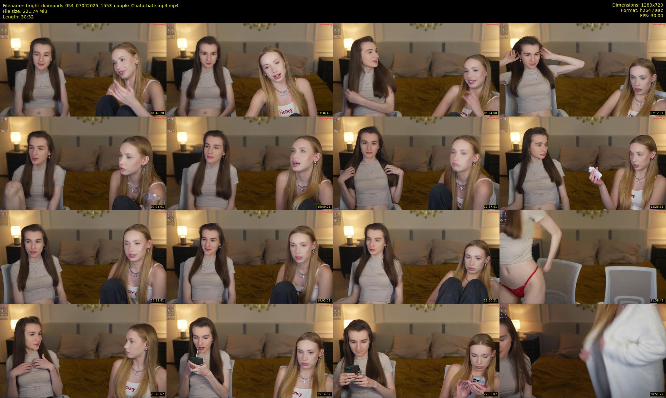 bright_diamonds_054 — 31 minute Chaturbate couple cam show recording, 720p, Apr 7, 2025