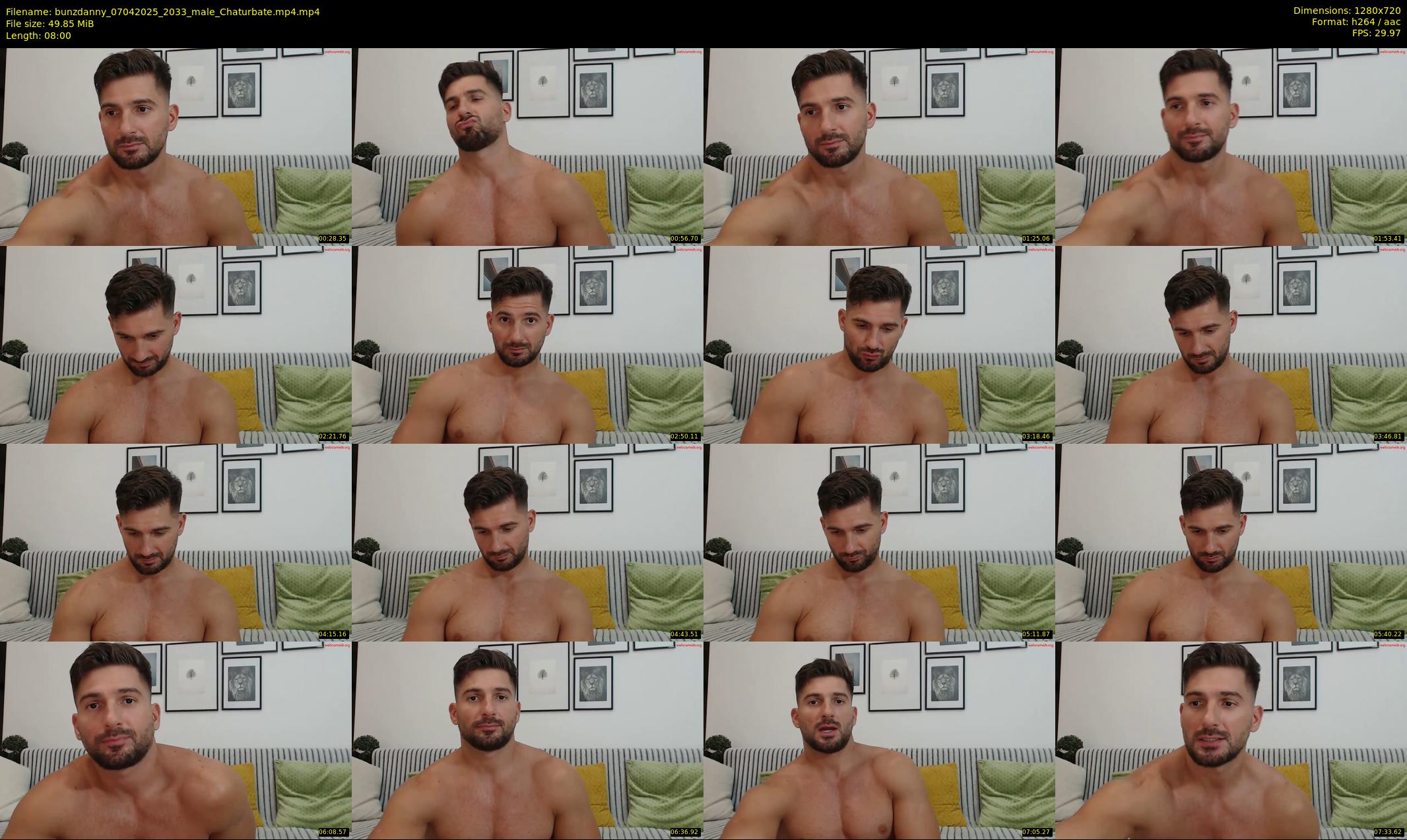 bunzdanny — 8 minute Chaturbate male cam show recording, 720p, Apr 7, 2025