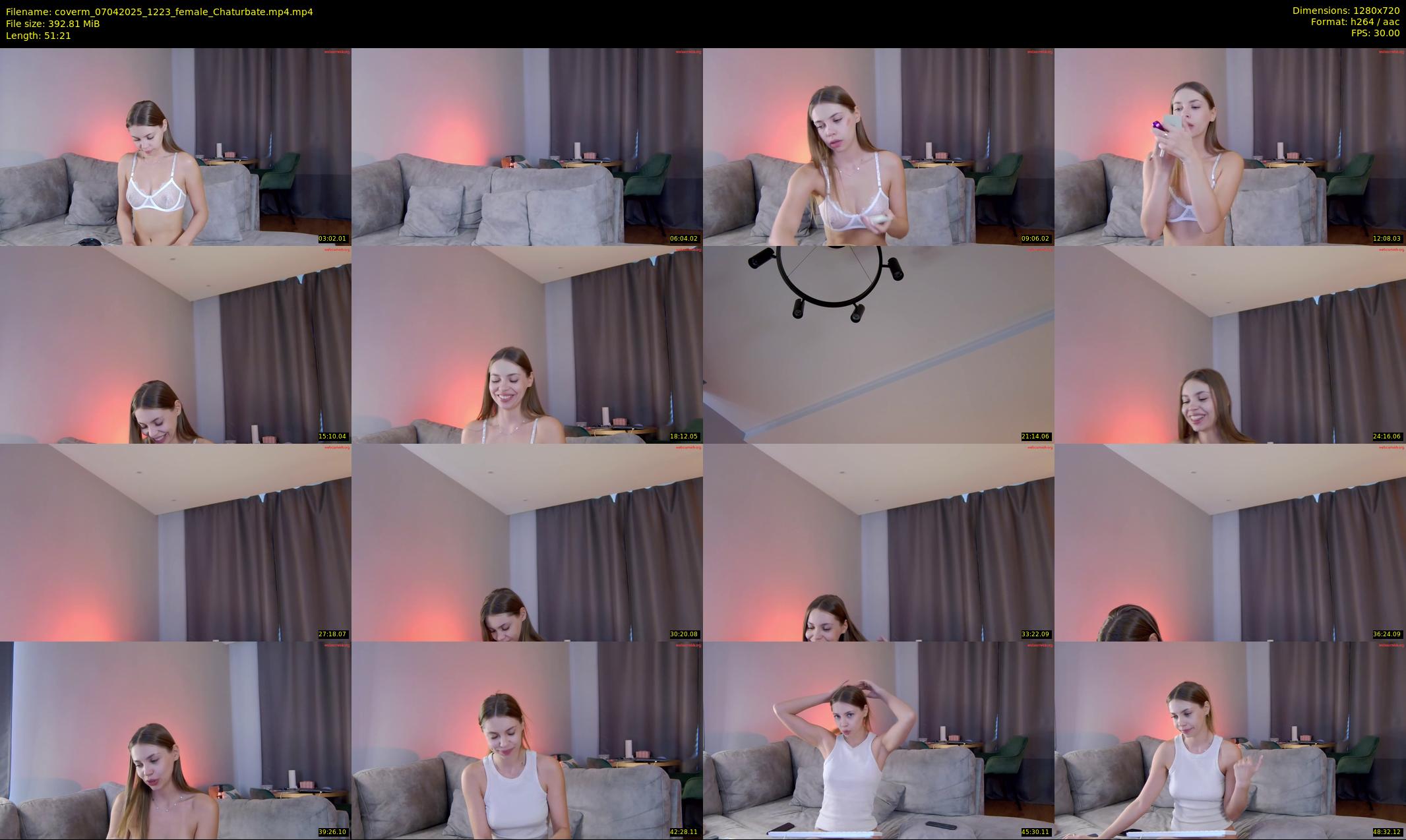 coverm — 52 minute Chaturbate female cam show recording, 720p, Apr 7, 2025
