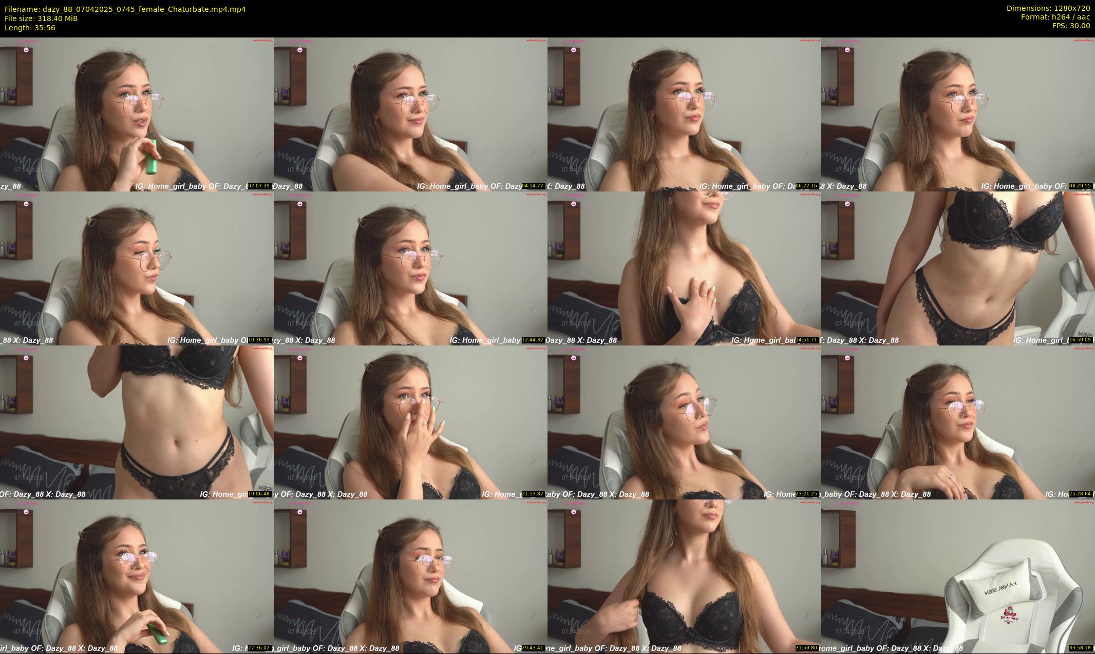 dazy_88 — 36 minute Chaturbate female cam show recording, 720p, Apr 7, 2025