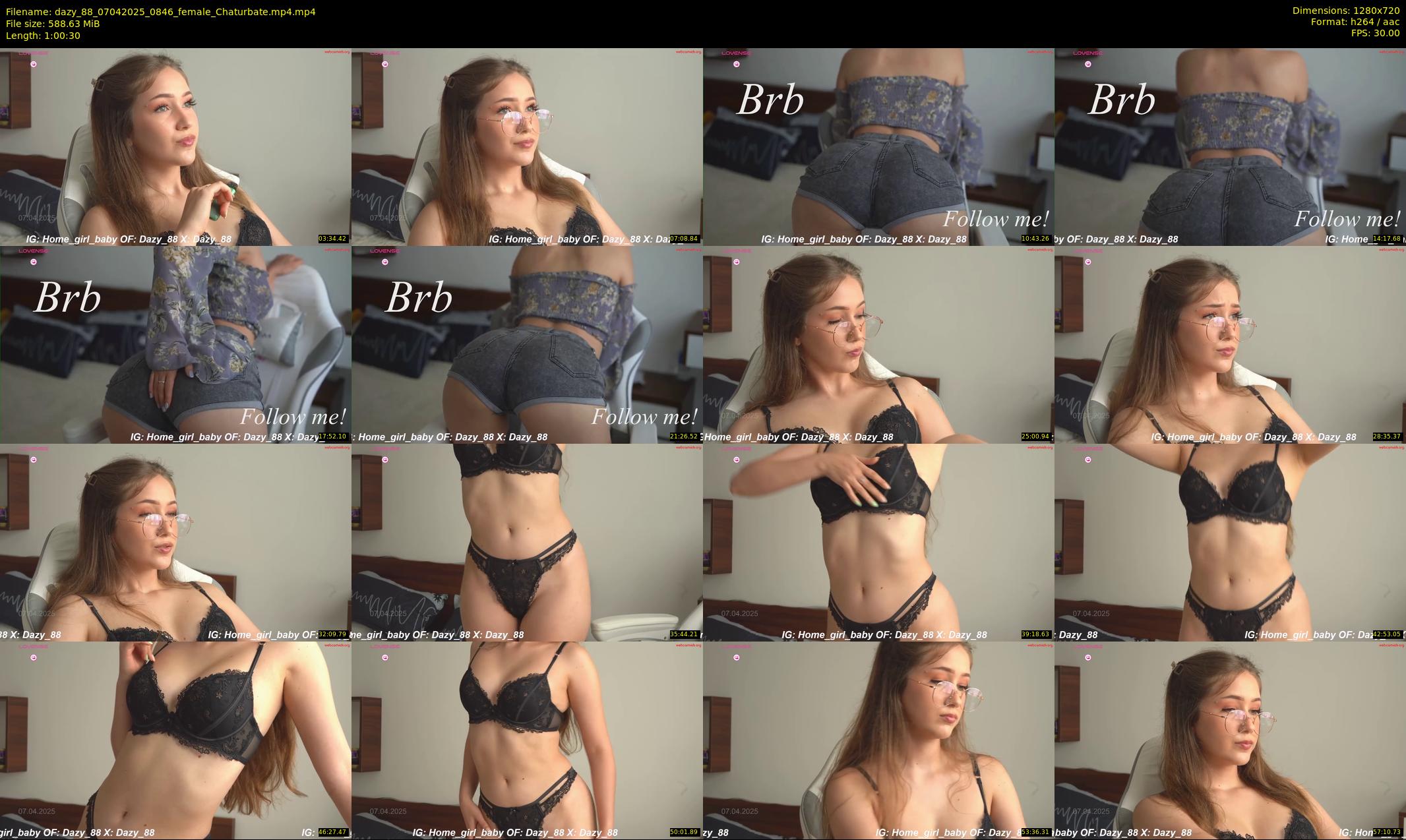 dazy_88 — 61 minute Chaturbate female cam show recording, 720p, Apr 7, 2025