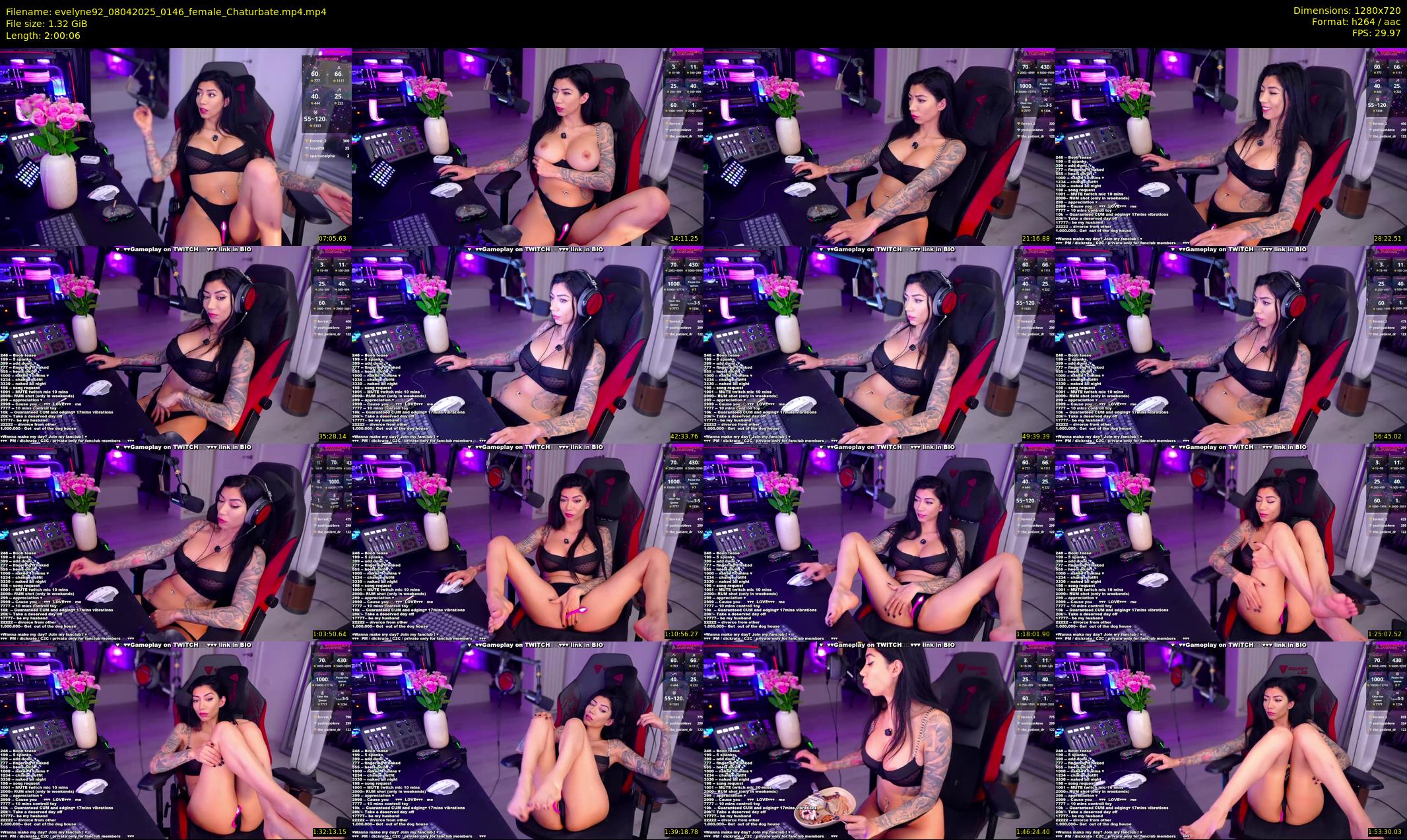 evelyne92 — 121 minute Chaturbate female cam show recording, 720p, Apr 8, 2025