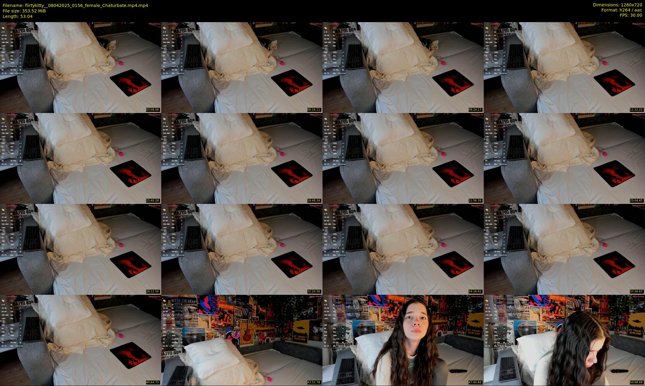 flirtykitty_ — 54 minute Chaturbate female cam show recording, 720p, Apr 8, 2025