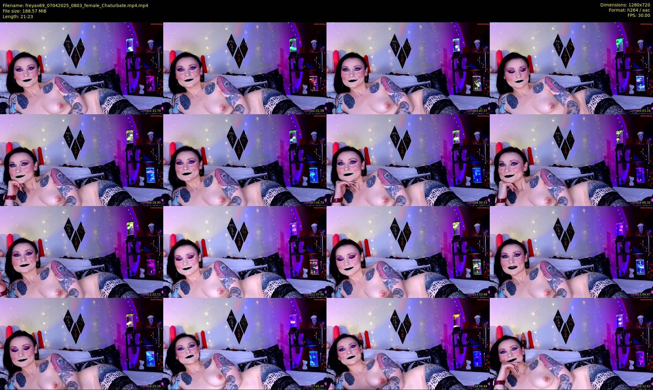freyax69 — 22 minute Chaturbate female cam show recording, 720p, Apr 7, 2025
