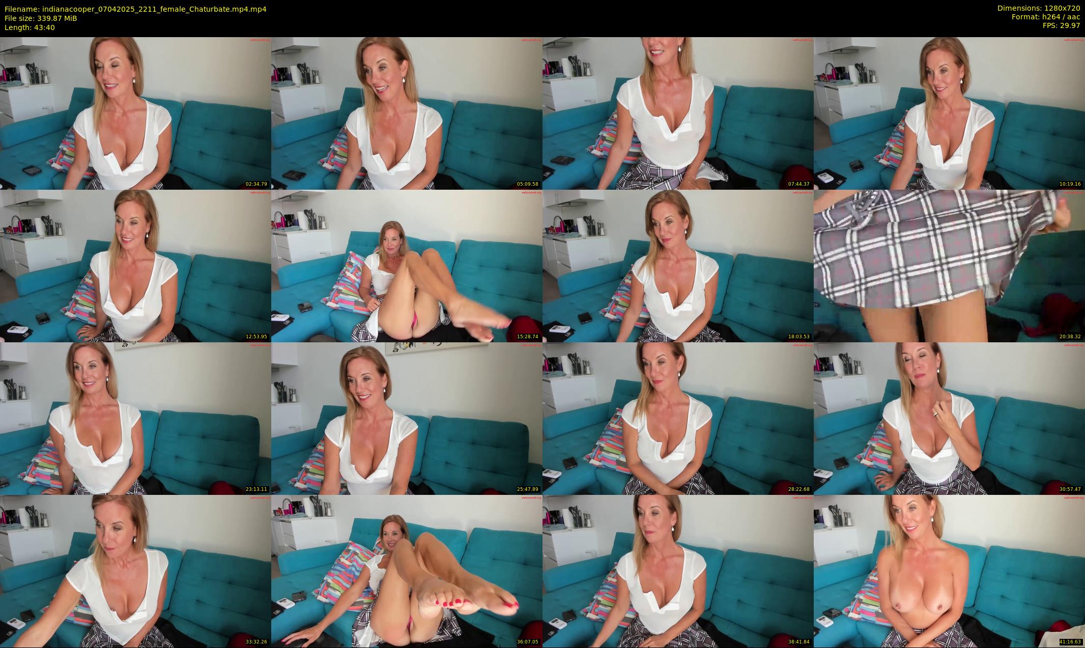 indianacooper — 44 minute Chaturbate female cam show recording, 720p, Apr 7, 2025