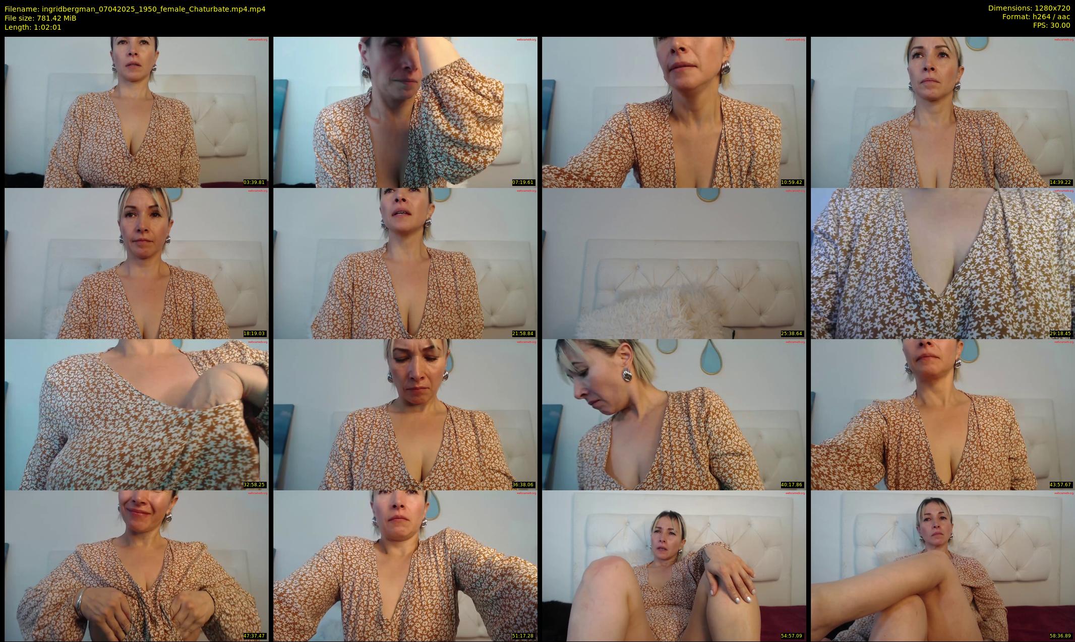 ingridbergman — 63 minute Chaturbate female cam show recording, 720p, Apr 7, 2025
