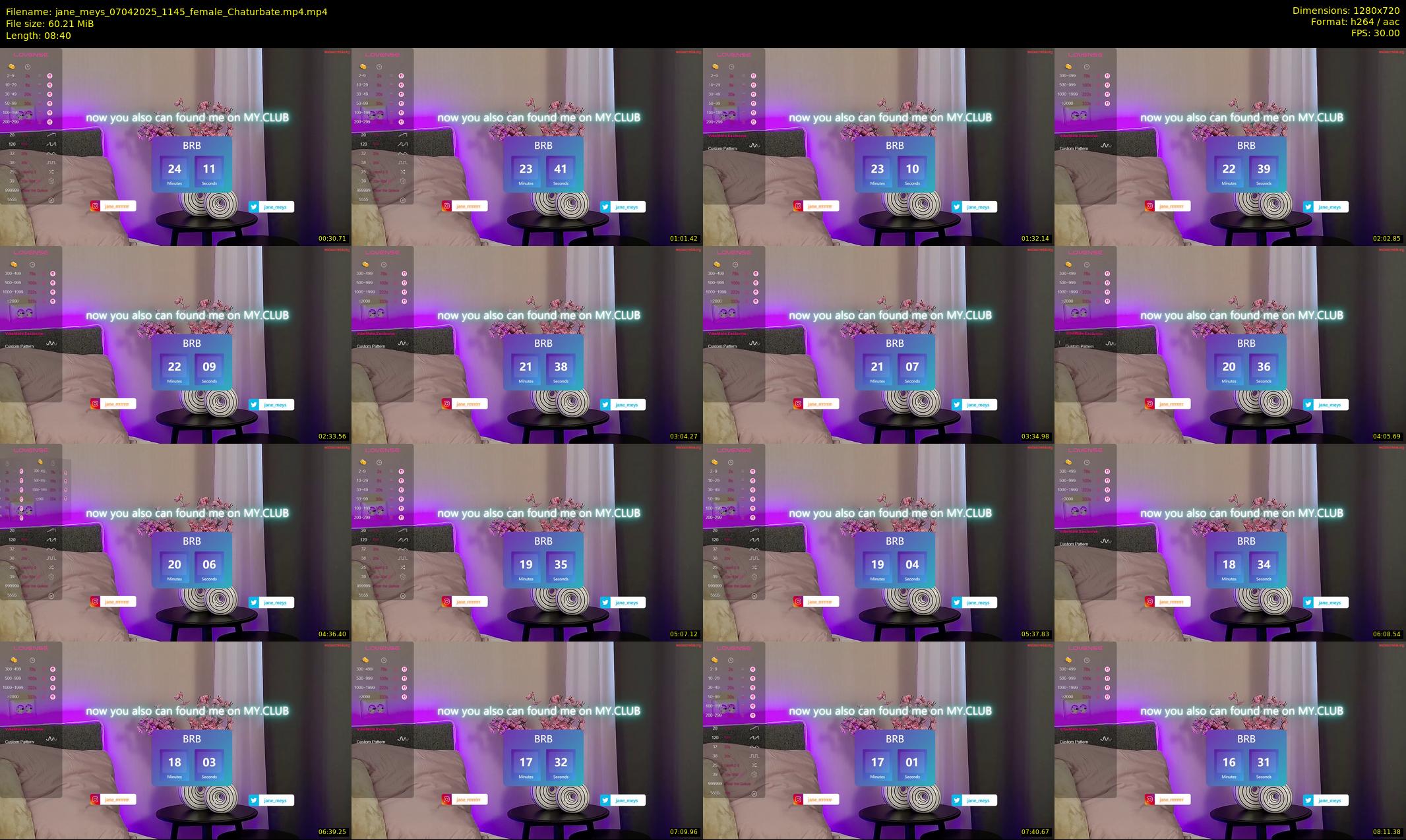 jane_meys — 9 minute Chaturbate female cam show recording, 720p, Apr 7, 2025