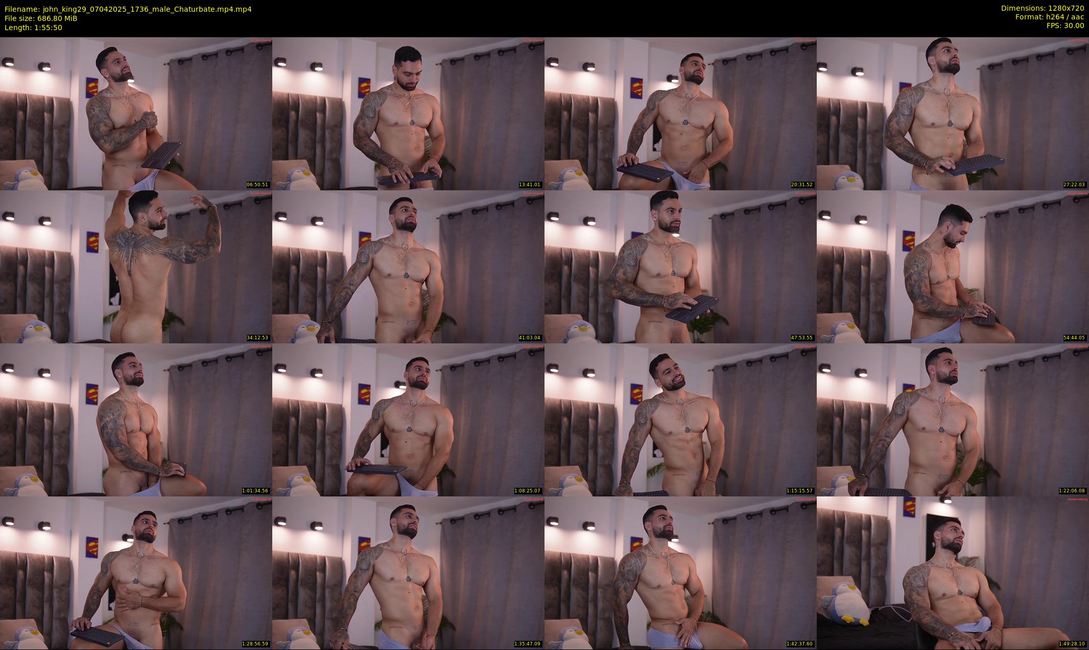 john_king29 — 116 minute Chaturbate male cam show recording, 720p, Apr 7, 2025