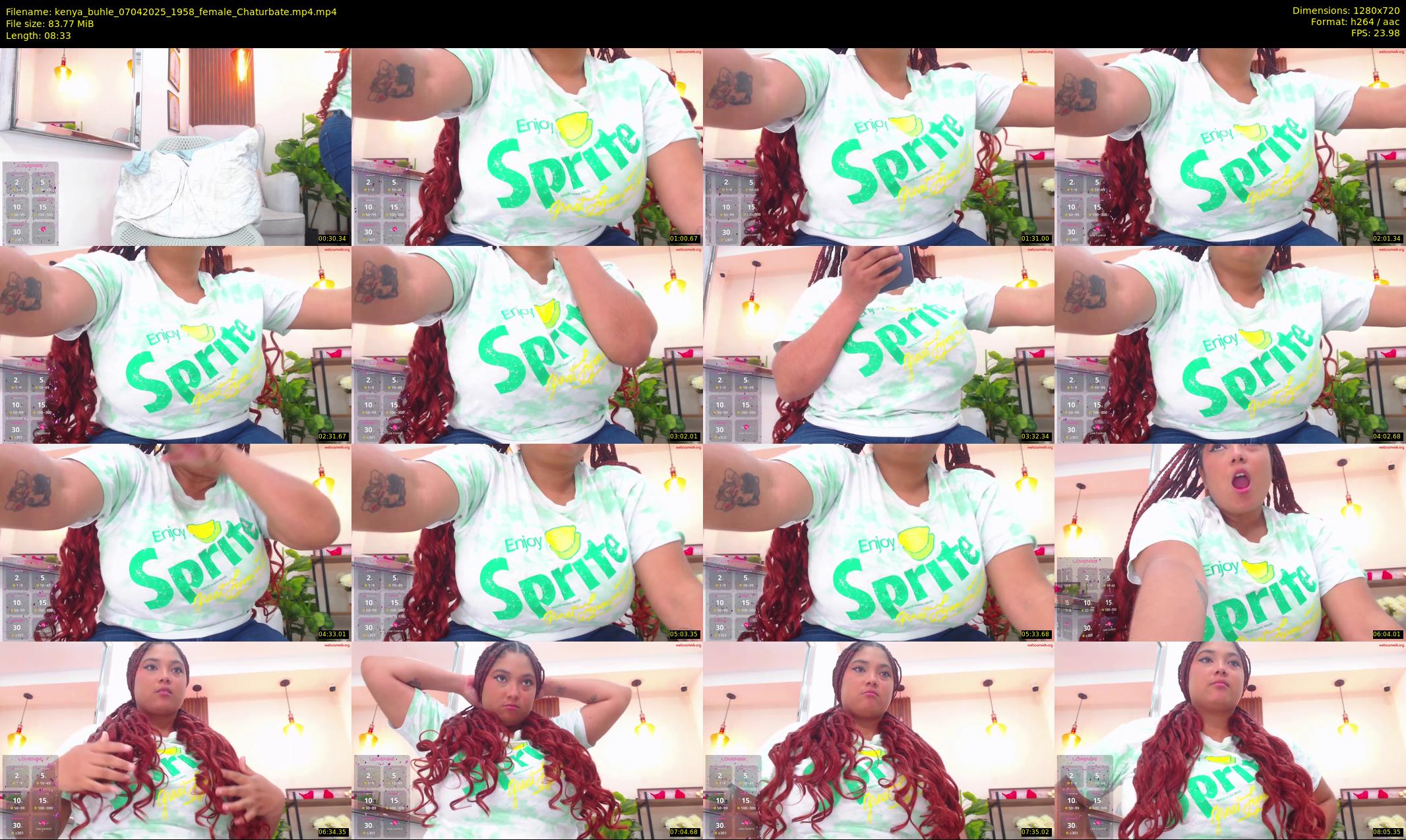 kenya_buhle — 9 minute Chaturbate female cam show recording, 720p, Apr 7, 2025