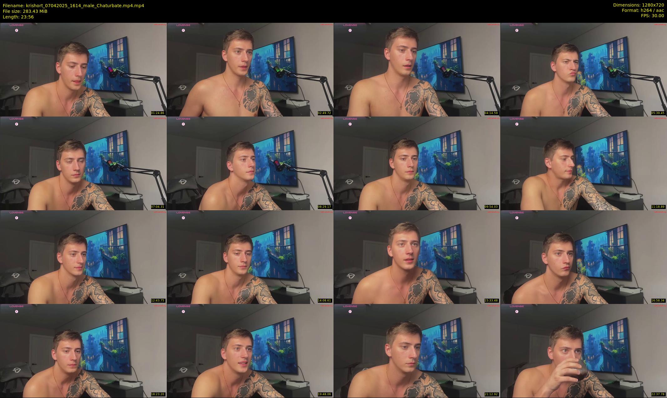 krishort — 24 minute Chaturbate male cam show recording, 720p, Apr 7, 2025