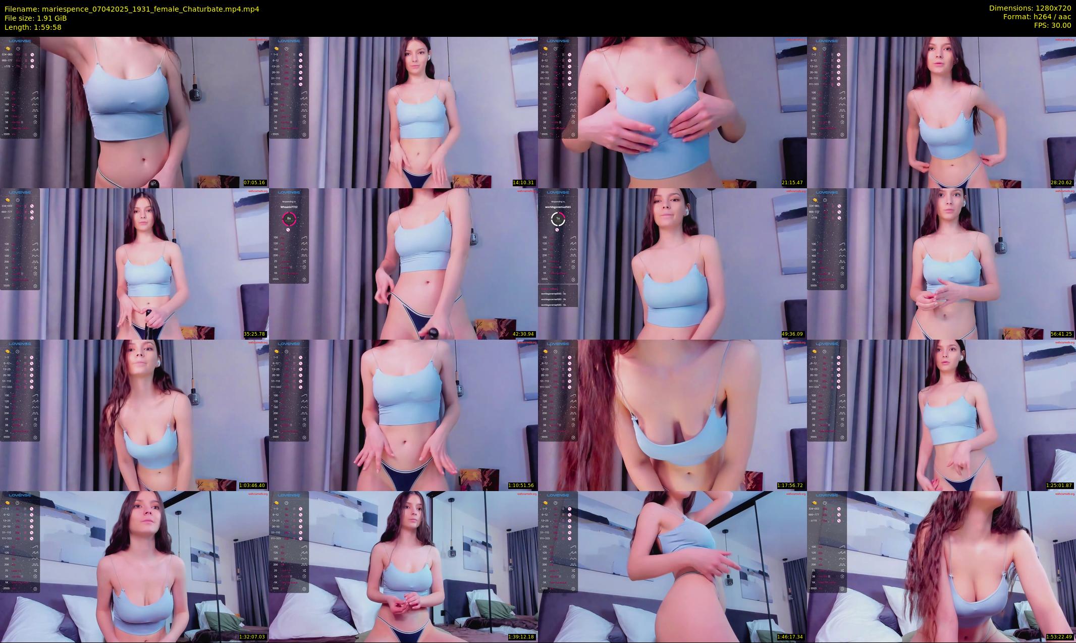 mariespence — 120 minute Chaturbate female cam show recording, 720p, Apr 7, 2025