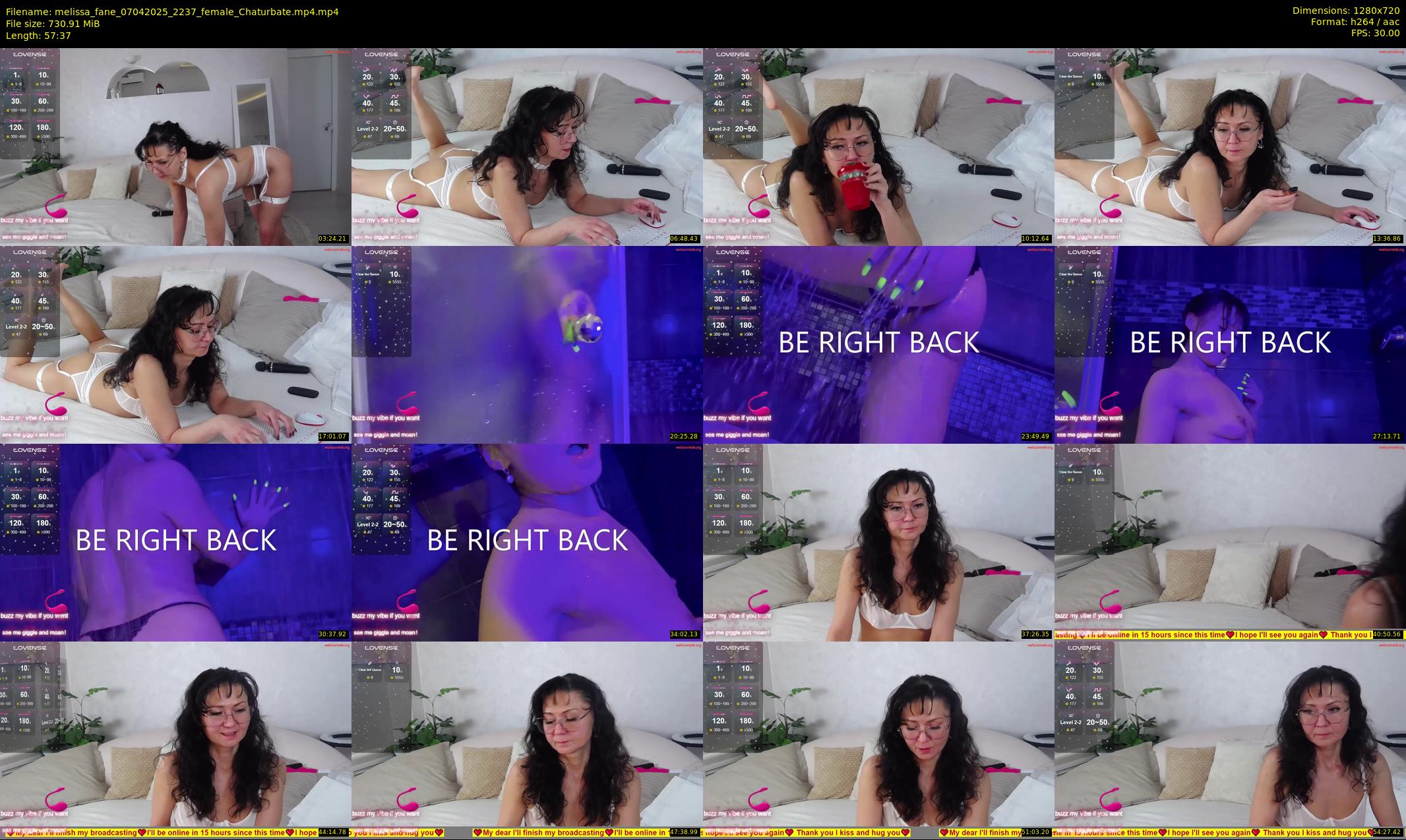 melissa_fane — 58 minute Chaturbate female cam show recording, 720p, Apr 7, 2025