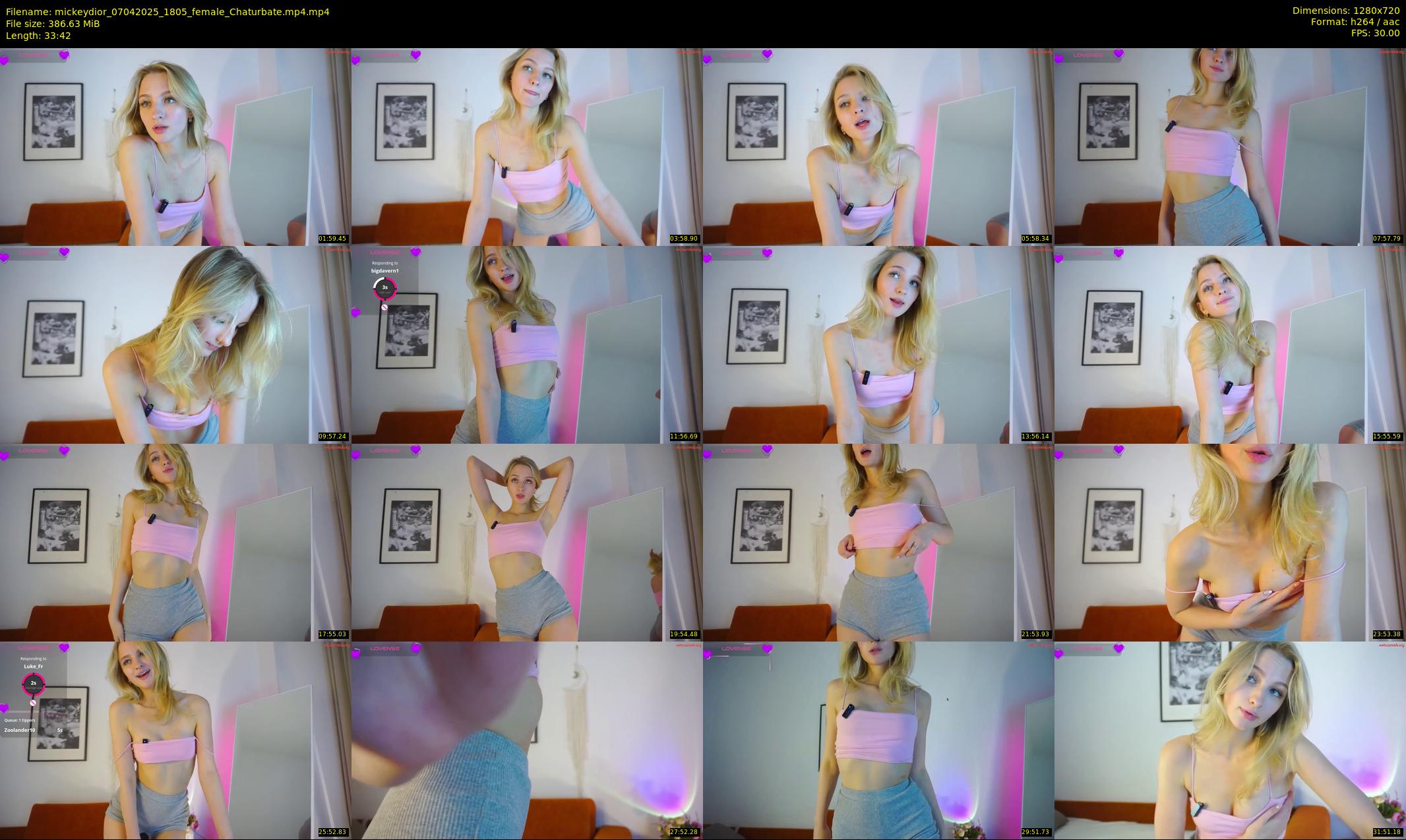 mickeydior — 34 minute Chaturbate female cam show recording, 720p, Apr 7, 2025