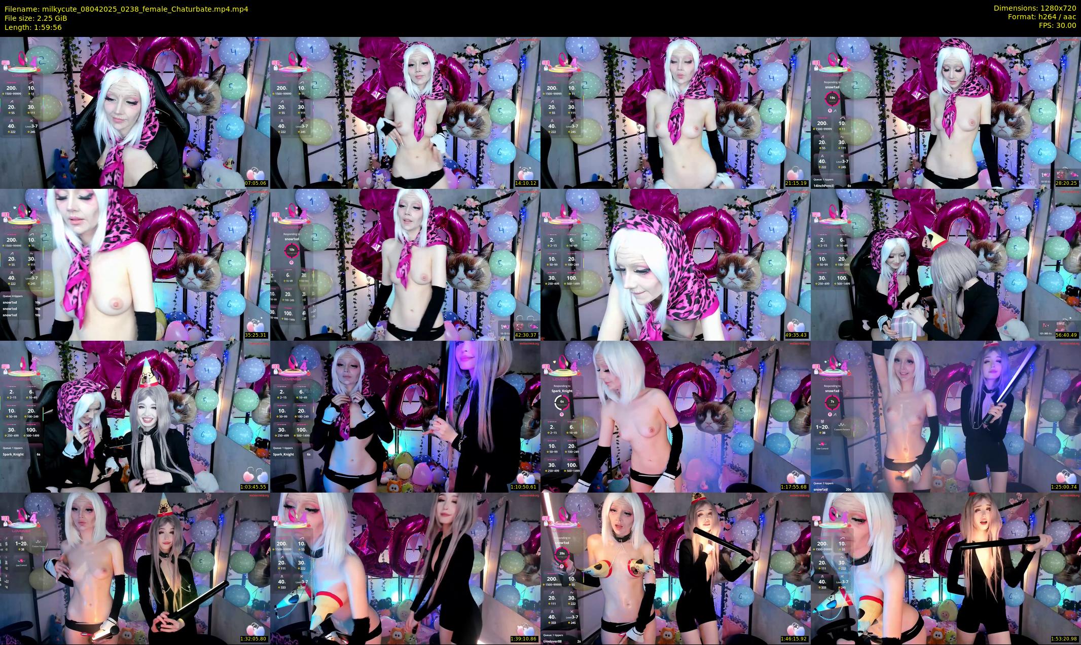 milkycute — 120 minute Chaturbate female cam show recording, 720p, Apr 8, 2025