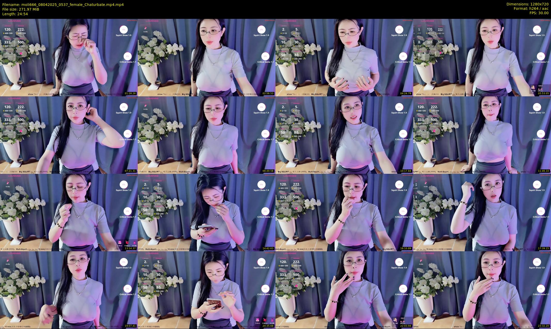 moli666 — 25 minute Chaturbate female cam show recording, 720p, Apr 8, 2025