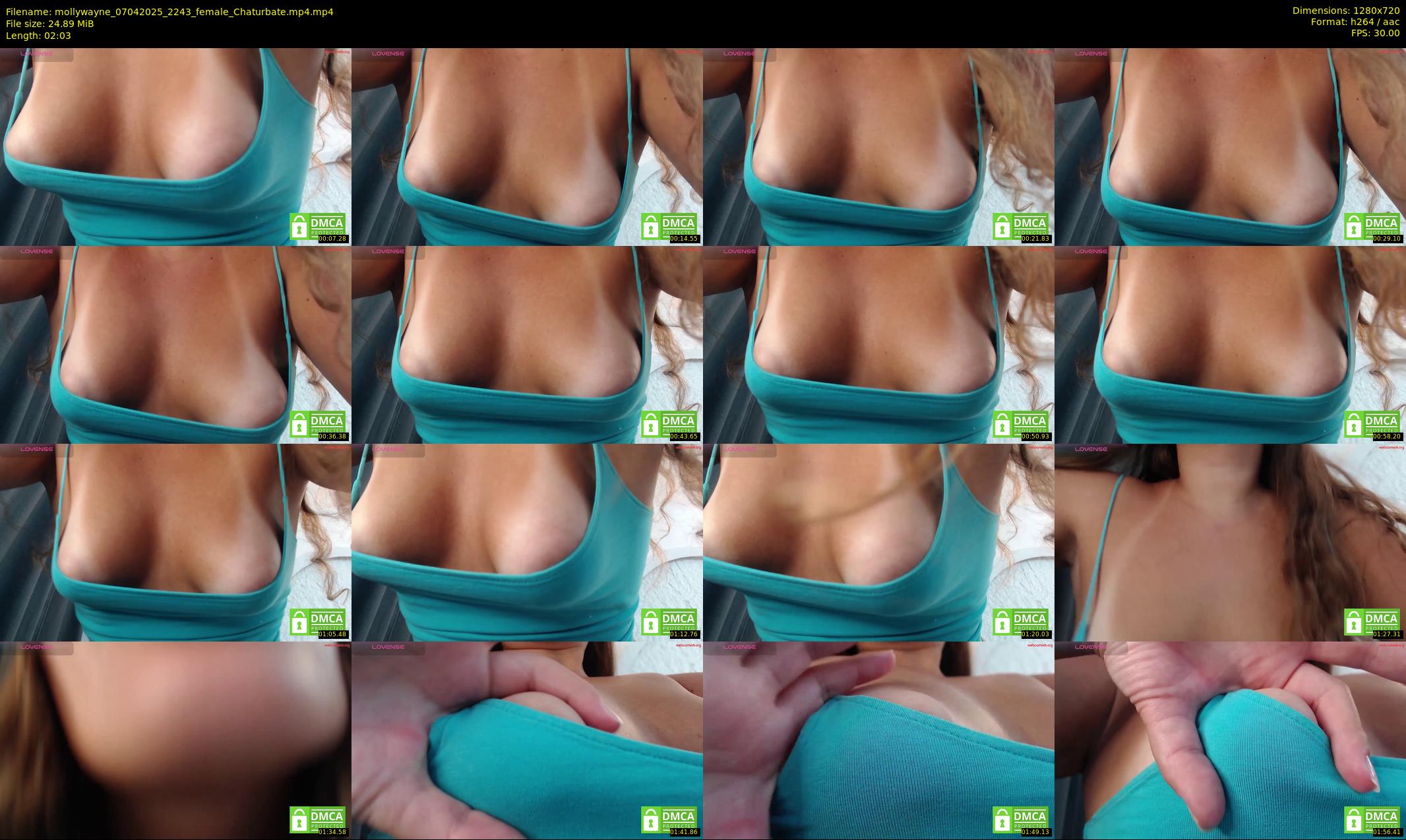 mollywayne — 3 minute Chaturbate female cam show recording, 720p, Apr 7, 2025