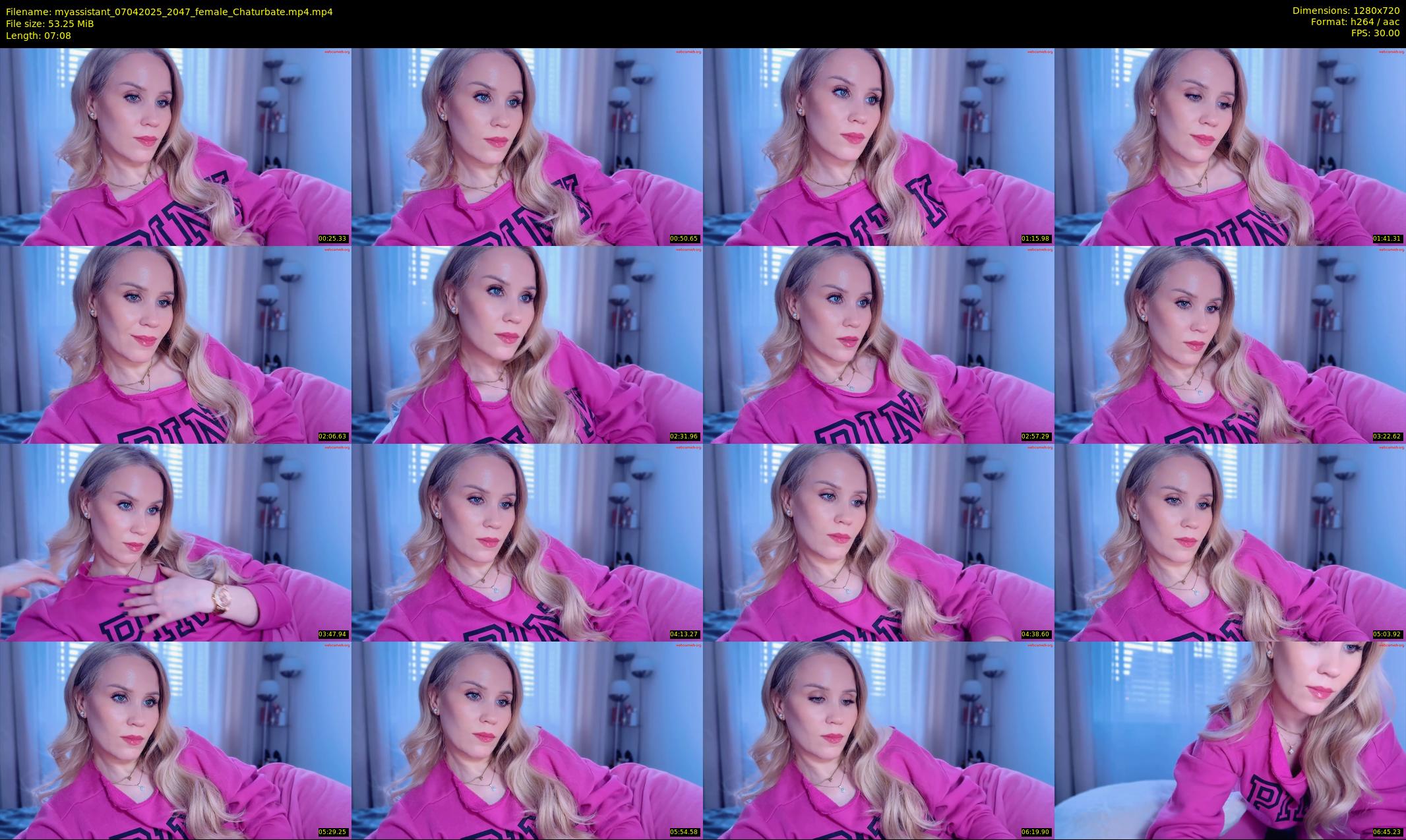 myassistant — 8 minute Chaturbate female cam show recording, 720p, Apr 7, 2025
