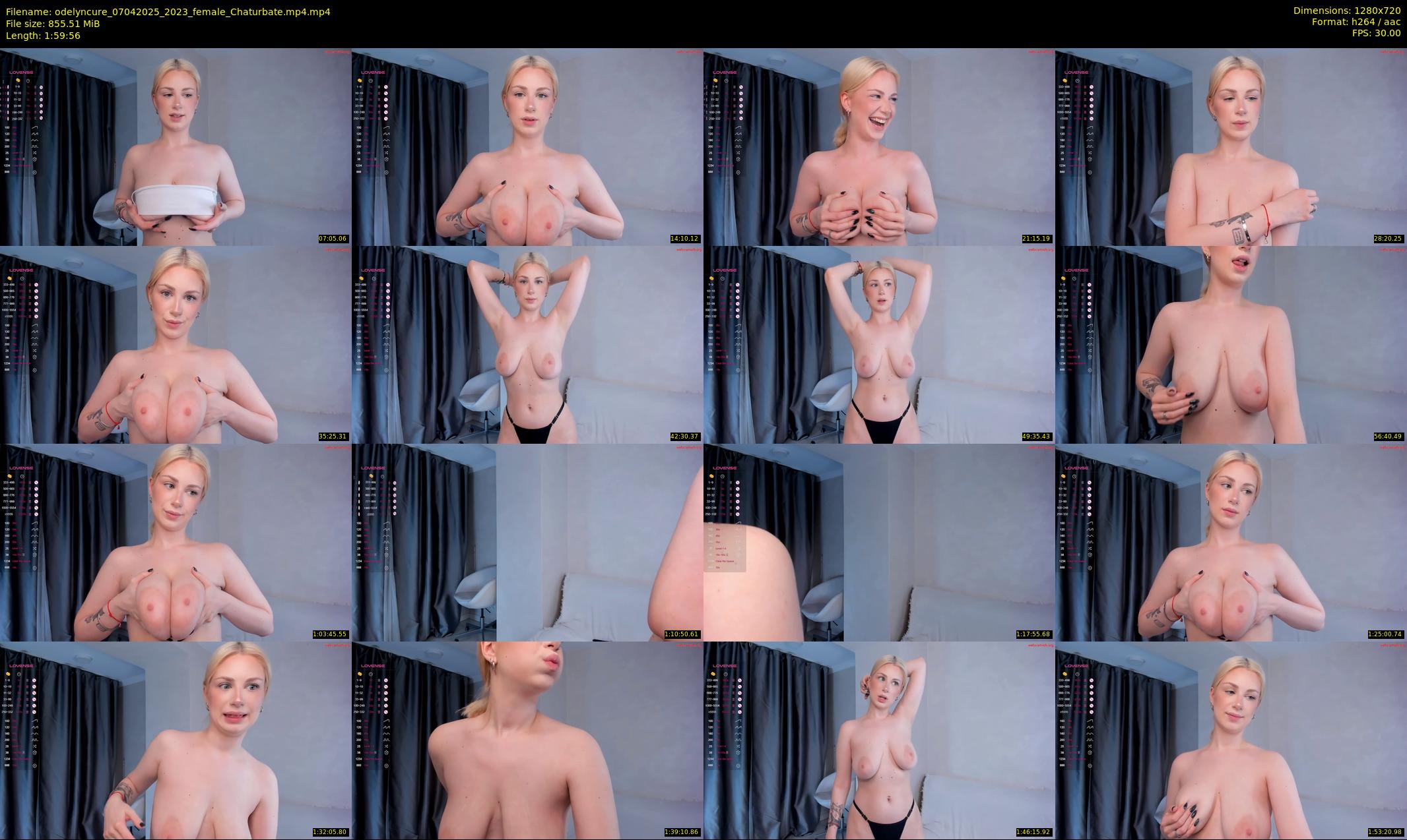 odelyncure — 120 minute Chaturbate female cam show recording, 720p, Apr 7, 2025