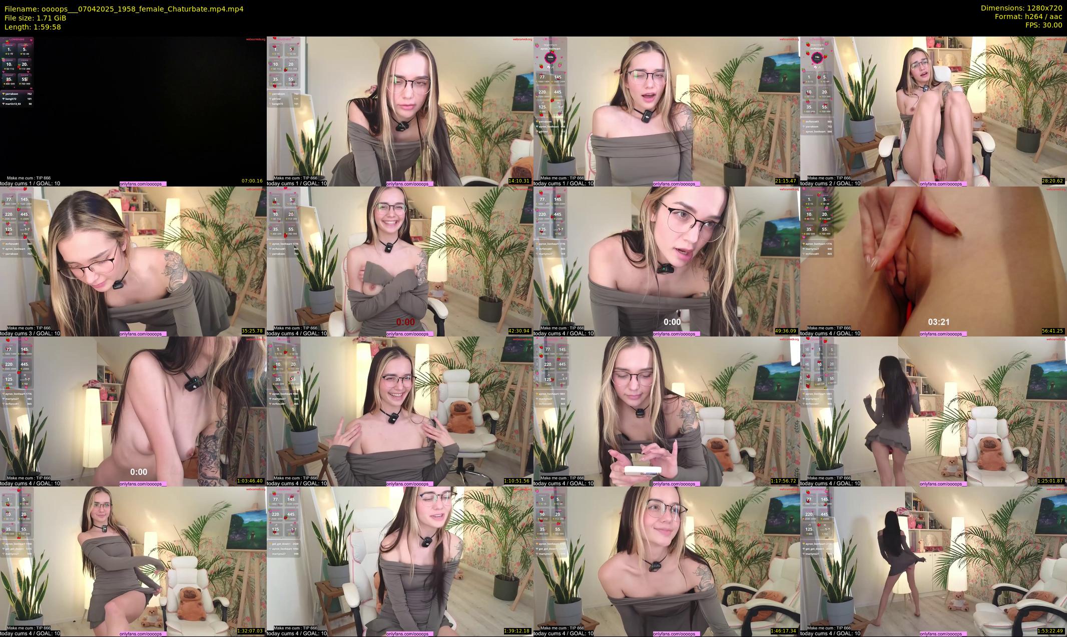 oooops__ — 120 minute Chaturbate female cam show recording, 720p, Apr 7, 2025